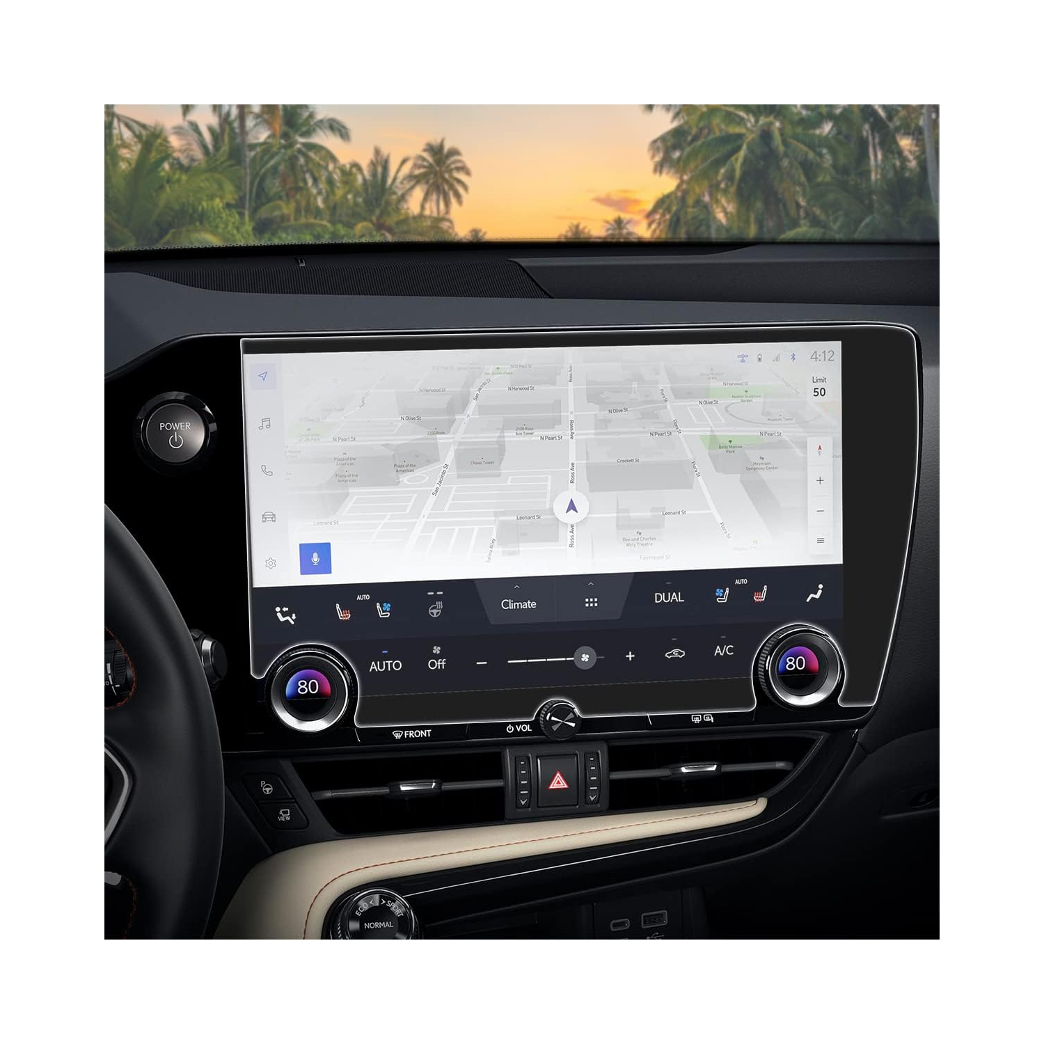 Protecteur d'écran tactile de voiture pour 2022 2023 Lexus NX NX350 NX250 NX350H NX450H Accessoires Verre trempé Endommagé