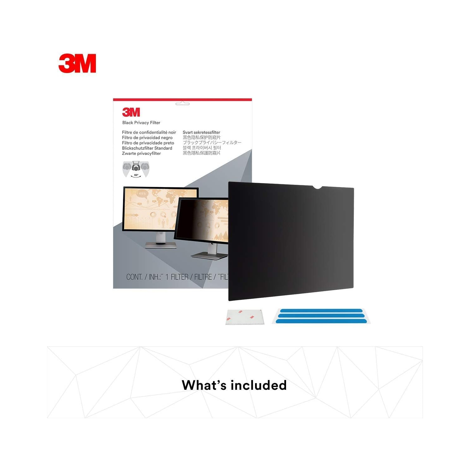 Computer Privacy Screen Filter for 17 inch Monitors - Black - 5:4 Aspect - PF170C4B