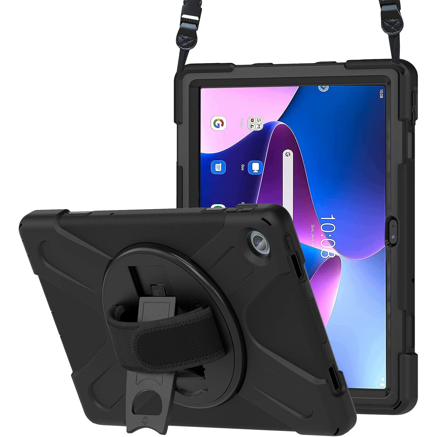 Compatible avec le boîtier robuste antichoc et robuste pour Tab M10 Plus de 10,6&nbsp;po de Lenovo sorti avec 3ᵉ gén 2022 360