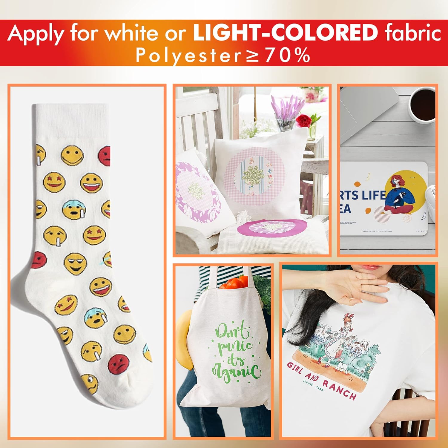 Papier de sublimation 170 feuilles 8,5x11&nbsp;po 105&nbsp;gsm, Appliquer pour personnaliser le gobelet, T-shirts de couleur claire