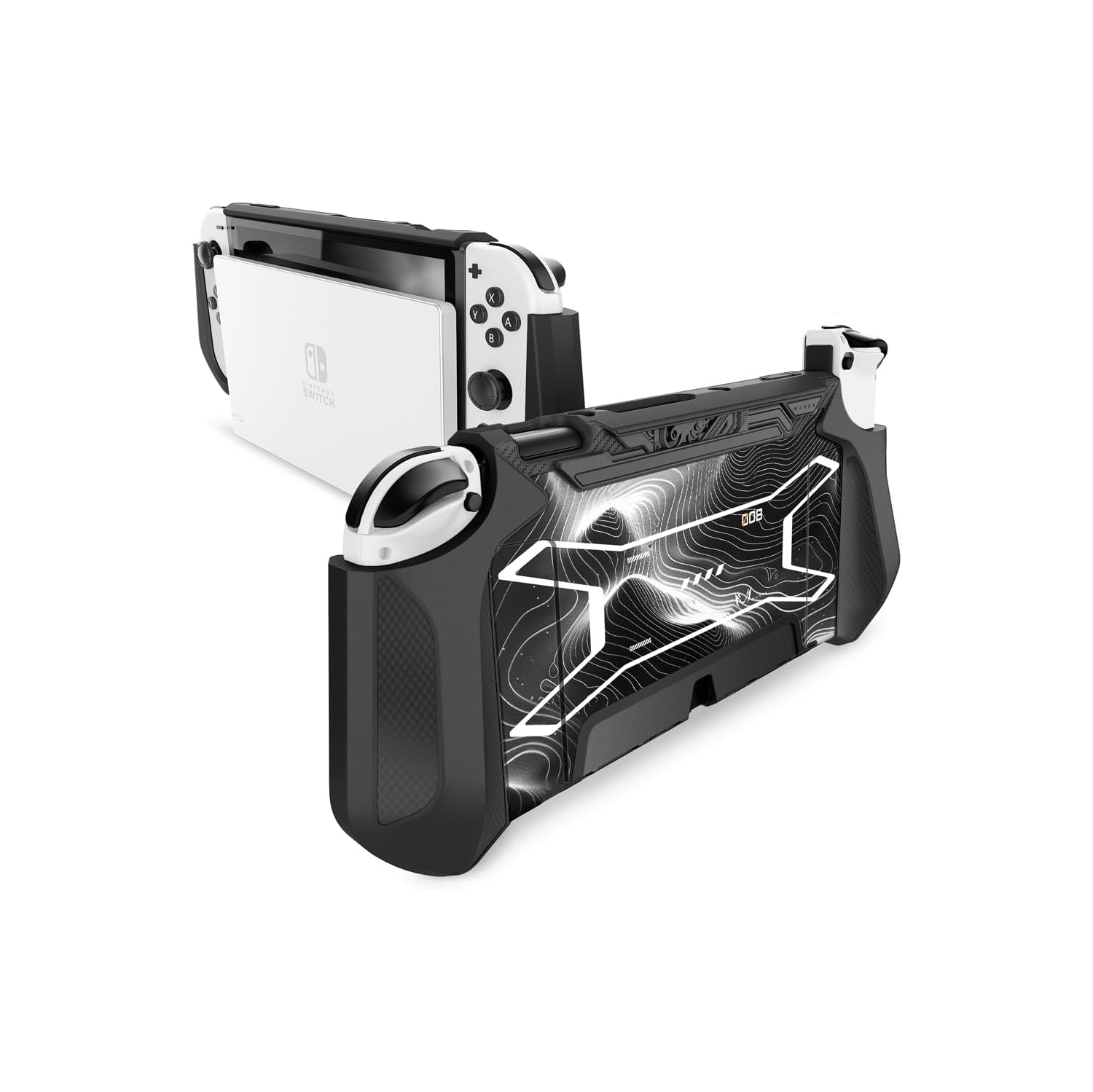 Dockable Case for Nintendo Switch OLED 2021, [Blade Series] TPU Grip Protective Cover Accessories Compatible