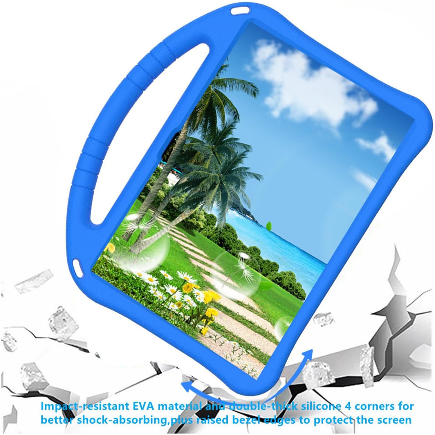 Étui pour enfants compatible avec Samsung S9 FE+/S7 FE 12.4 po, étui antichoc avec support léger