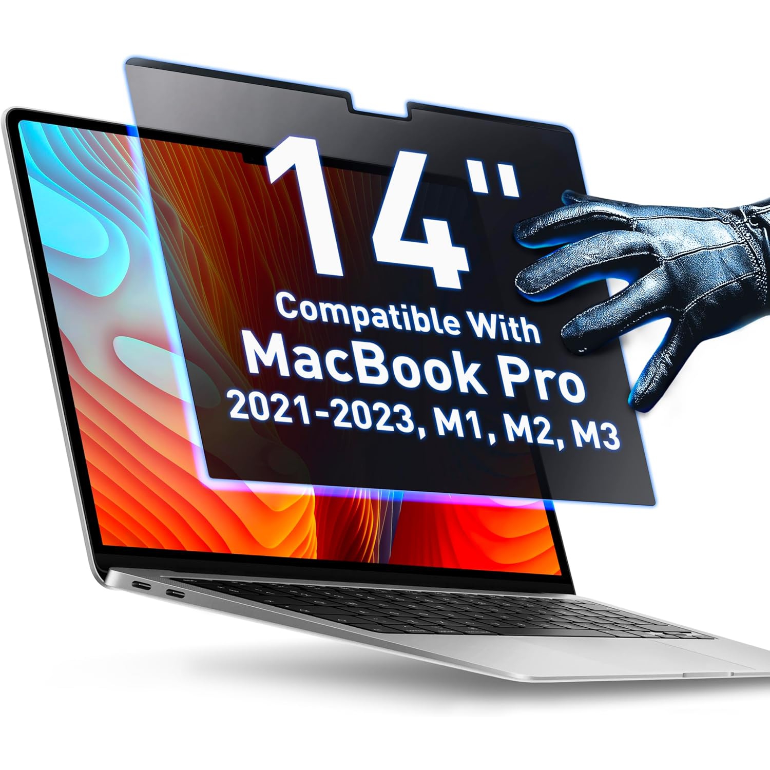 Magnetic Privacy Screen Compatible with MacBook Pro 14" 2021, 2022, 2023, M1, M2, M3 Anti-Blue Light Anti-Glare Laptop