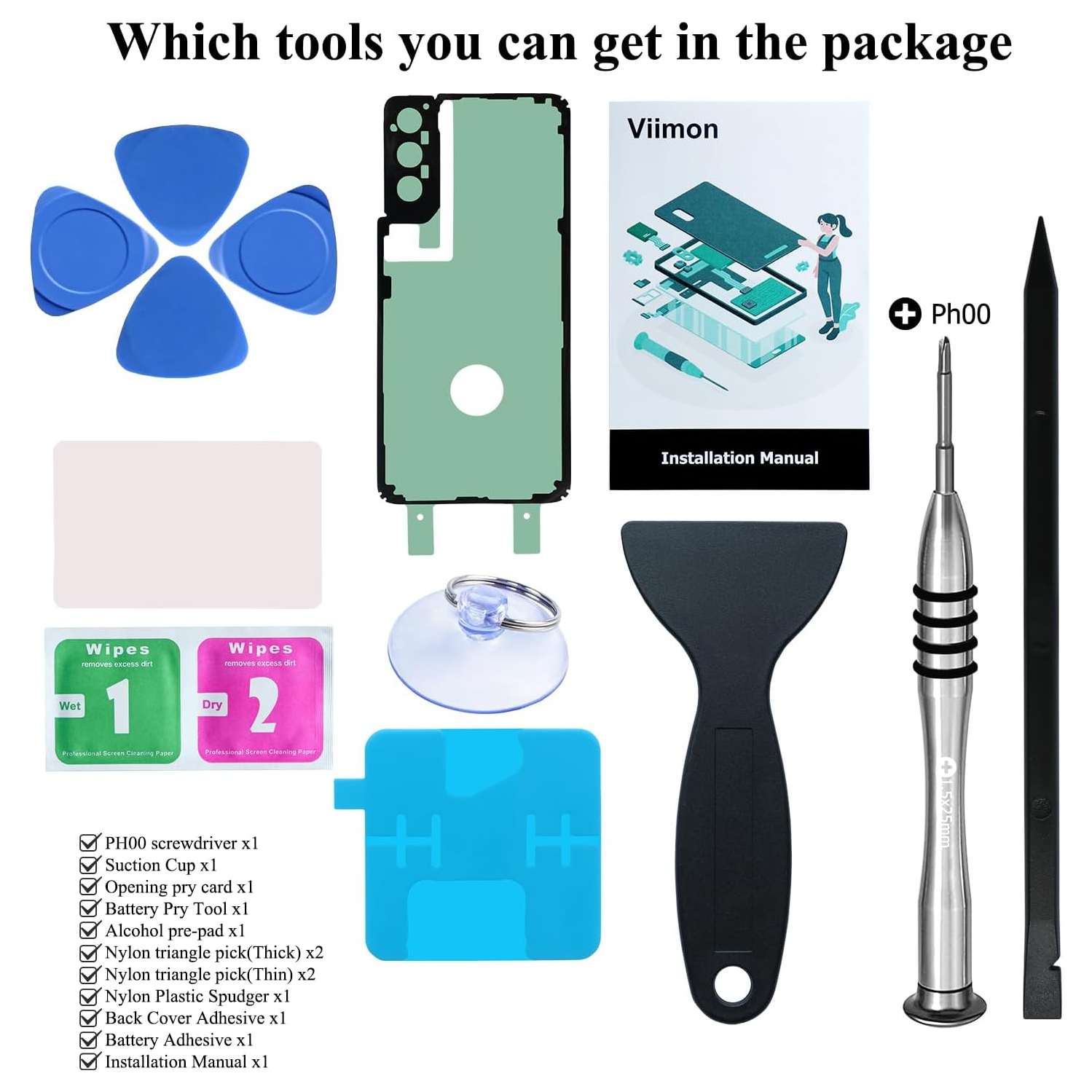 S21 Plus Battery Replacement Kits Compatible with Samsung Galaxy S21 Plus SM-G996U All Models with Adhesive