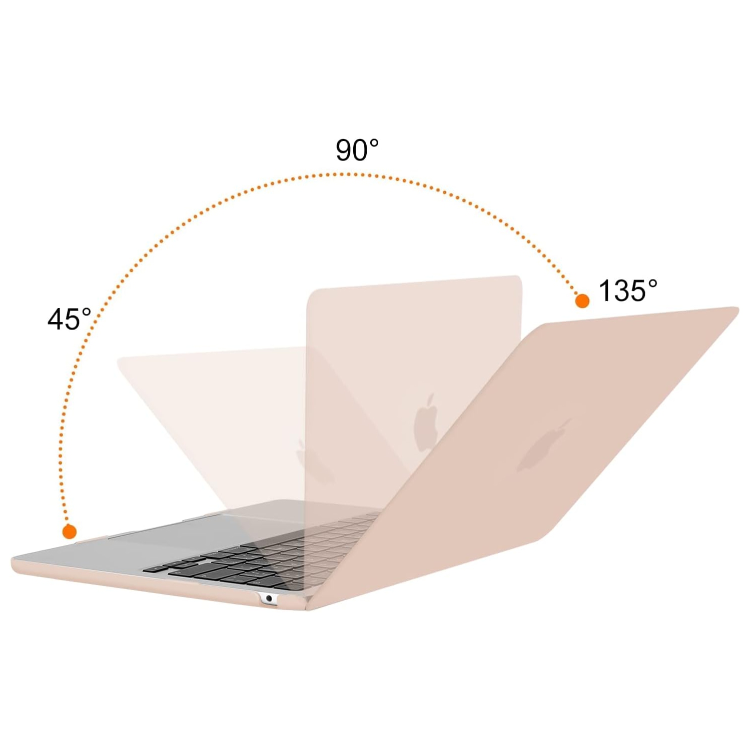 Compatible with MacBook Air 13 inch Case 2024 2023 2022 M3 A3113 M2 A2681 Touch ID, Plastic Hard Case&Keyboard