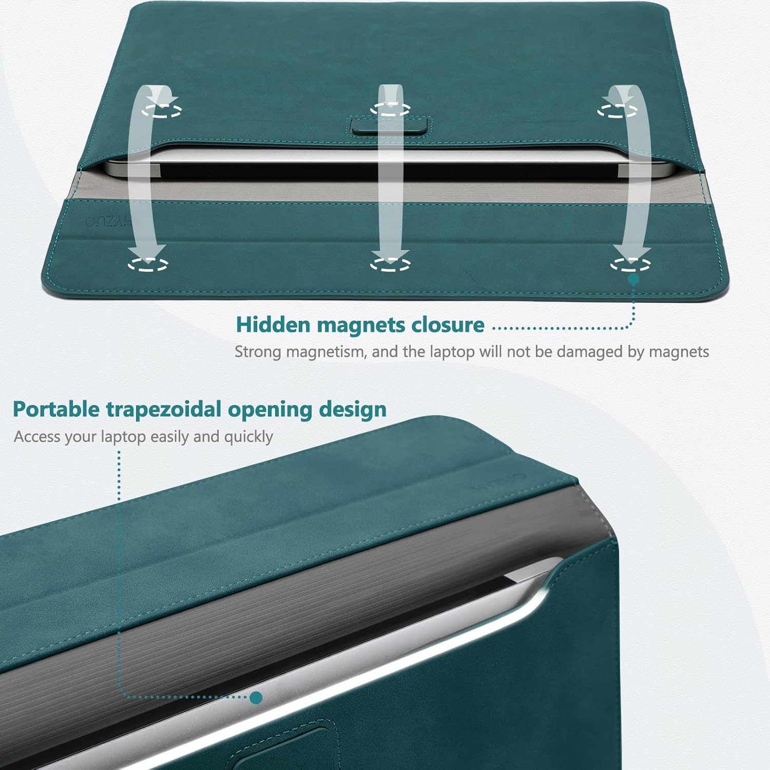 Housse pour portable de 13 po avec support pour MacBook Air 13 M3 M2 M1, 2024-2016 MacBook Pro 2024-2018 13 M2 M1, iPad