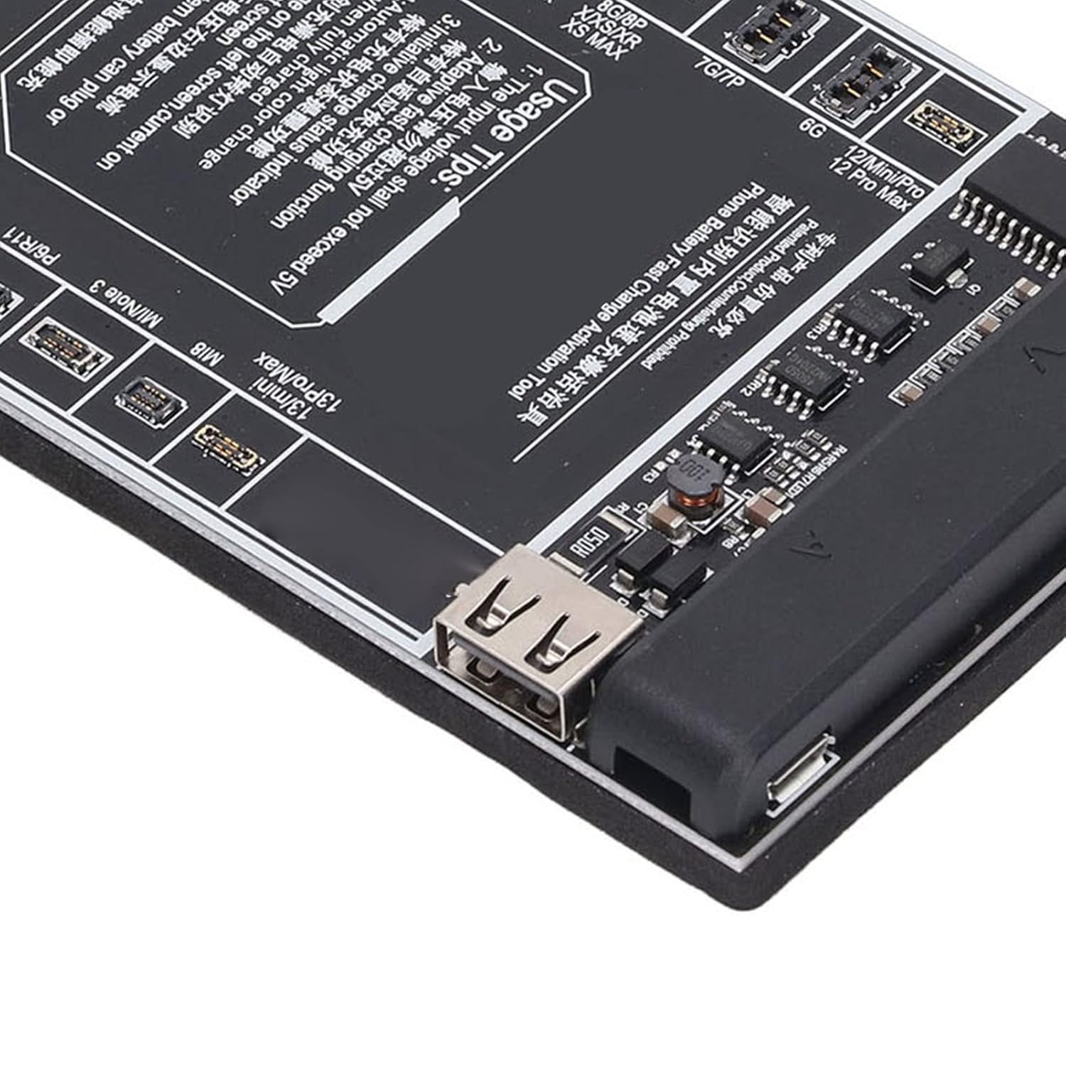 Testeur de batterie de téléphone mobile Carte d'activation de batterie Identification automatique Tension d'affichage de courant Test de batterie