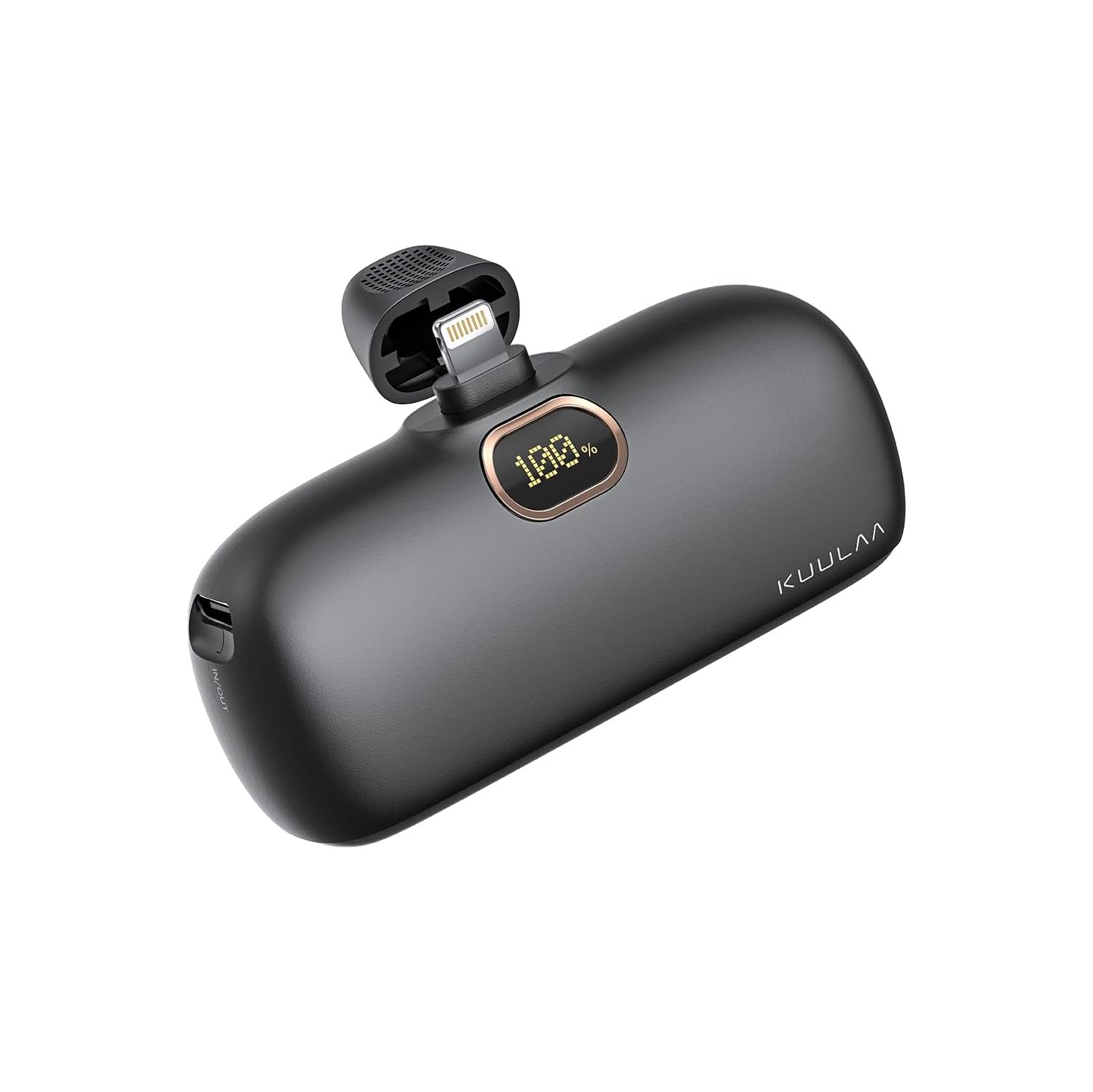 Chargeur portatif pour iPhone, chargeur portable 5000&nbsp;mAh à recharge rapide avec écran LED, bloc-piles miniature