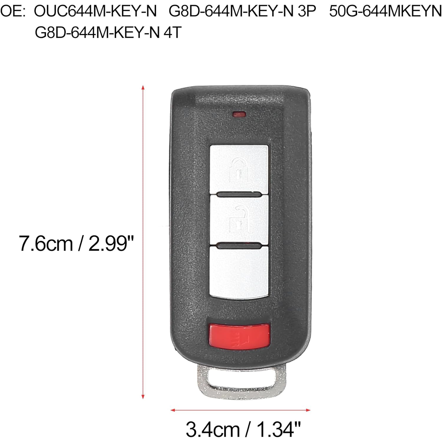 Keyless Entry Remote Car Key Fob 315Mhz OUC644M-KEY-N ID46 Chip for Mitsubishi Outlander 2008-2020