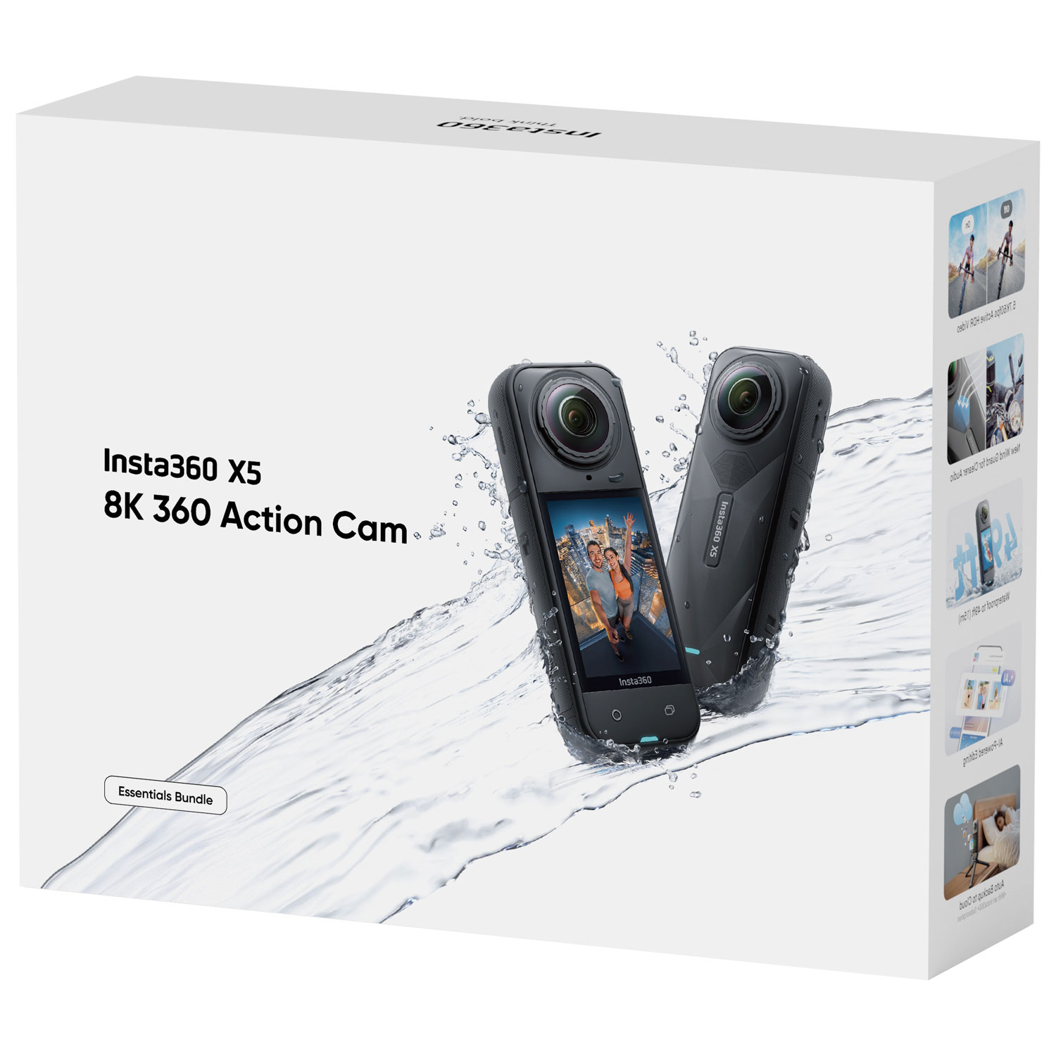 Ensemble d'articles essentiels pour la caméra de sport étanche 8K 360° X5 d'Insta360