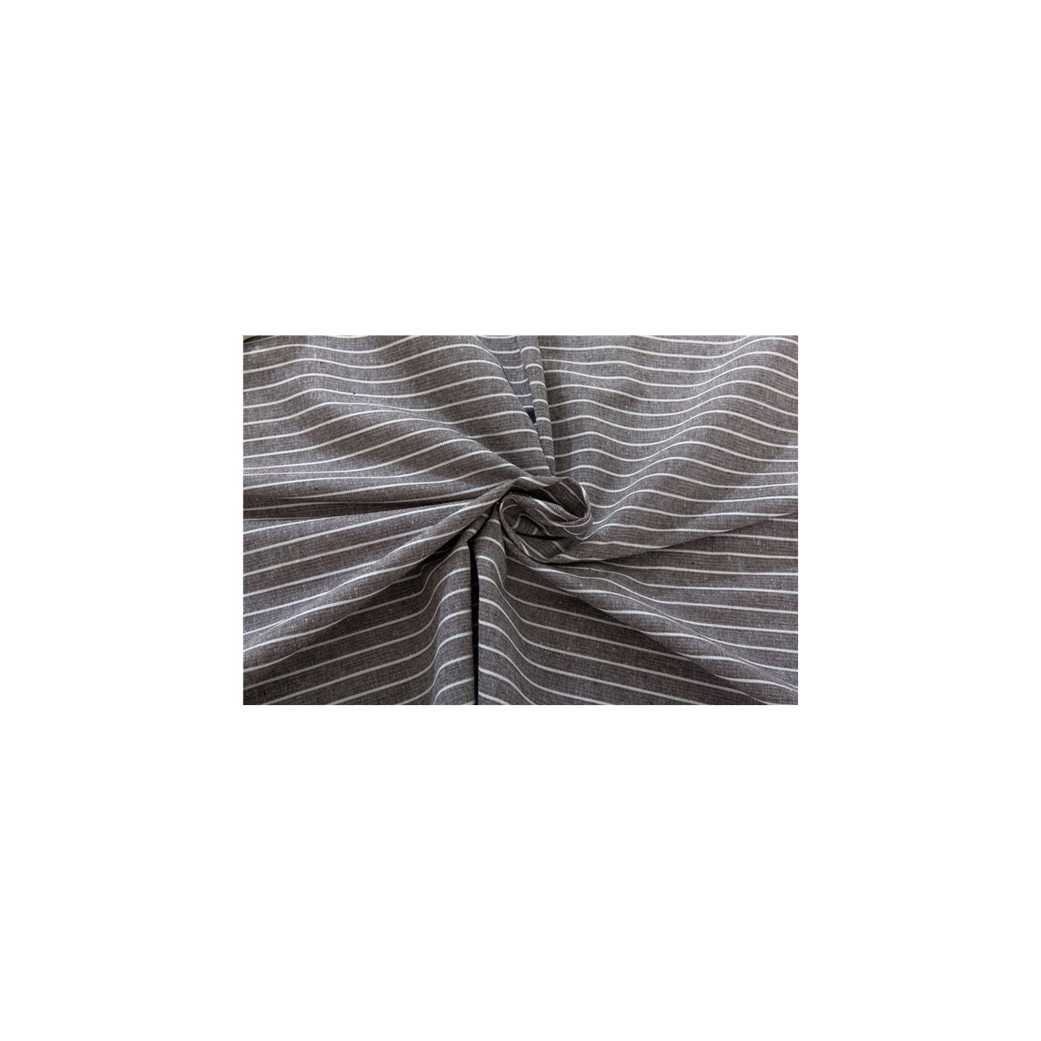 Nappe en coton rayé brun PANDACO