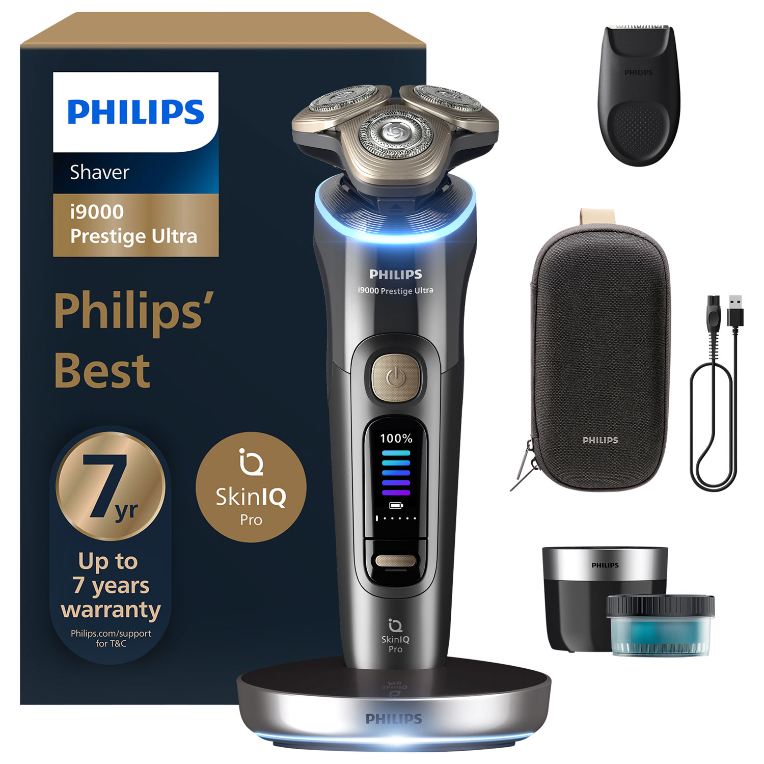 Rasoir électrique avec et sans mousse i9000 Prestige Ultra de Philips