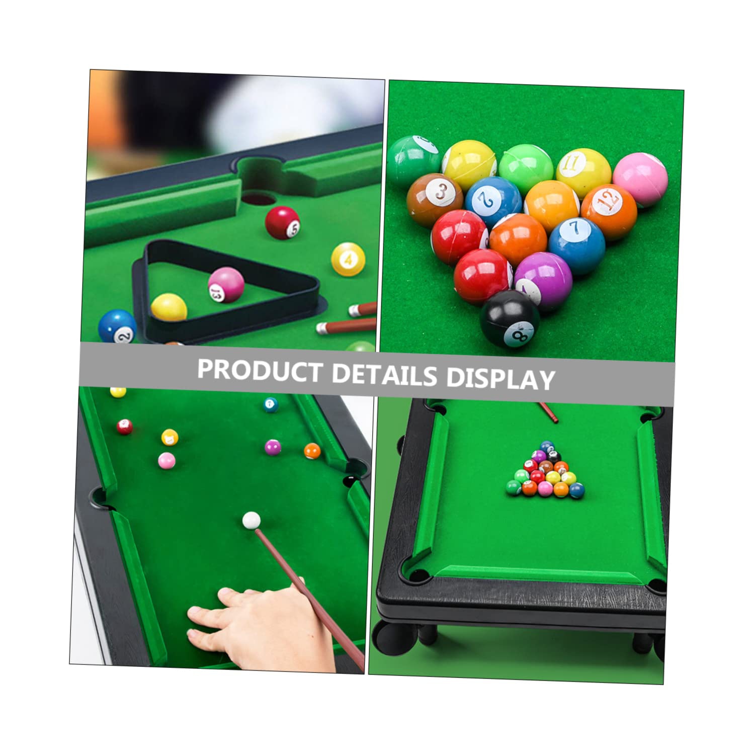 Mini Toy Pool Table, Portable Billiard Toy Set, Great Gift for Boys and Girls