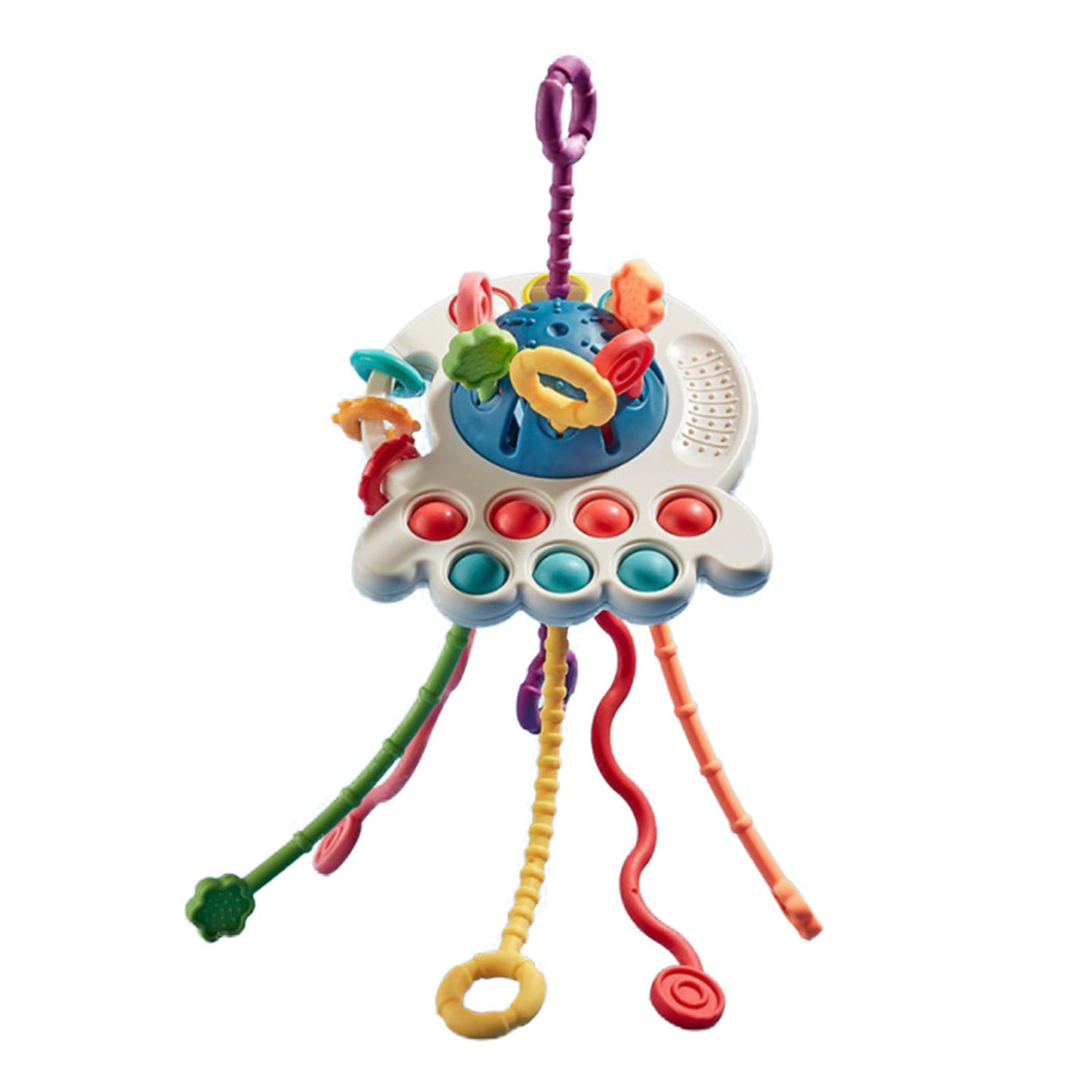 Jouets à corde à tirer Montessori, jouets Acupressure, cadeaux d'anniversaire pour garçons et filles de 1-2 ans