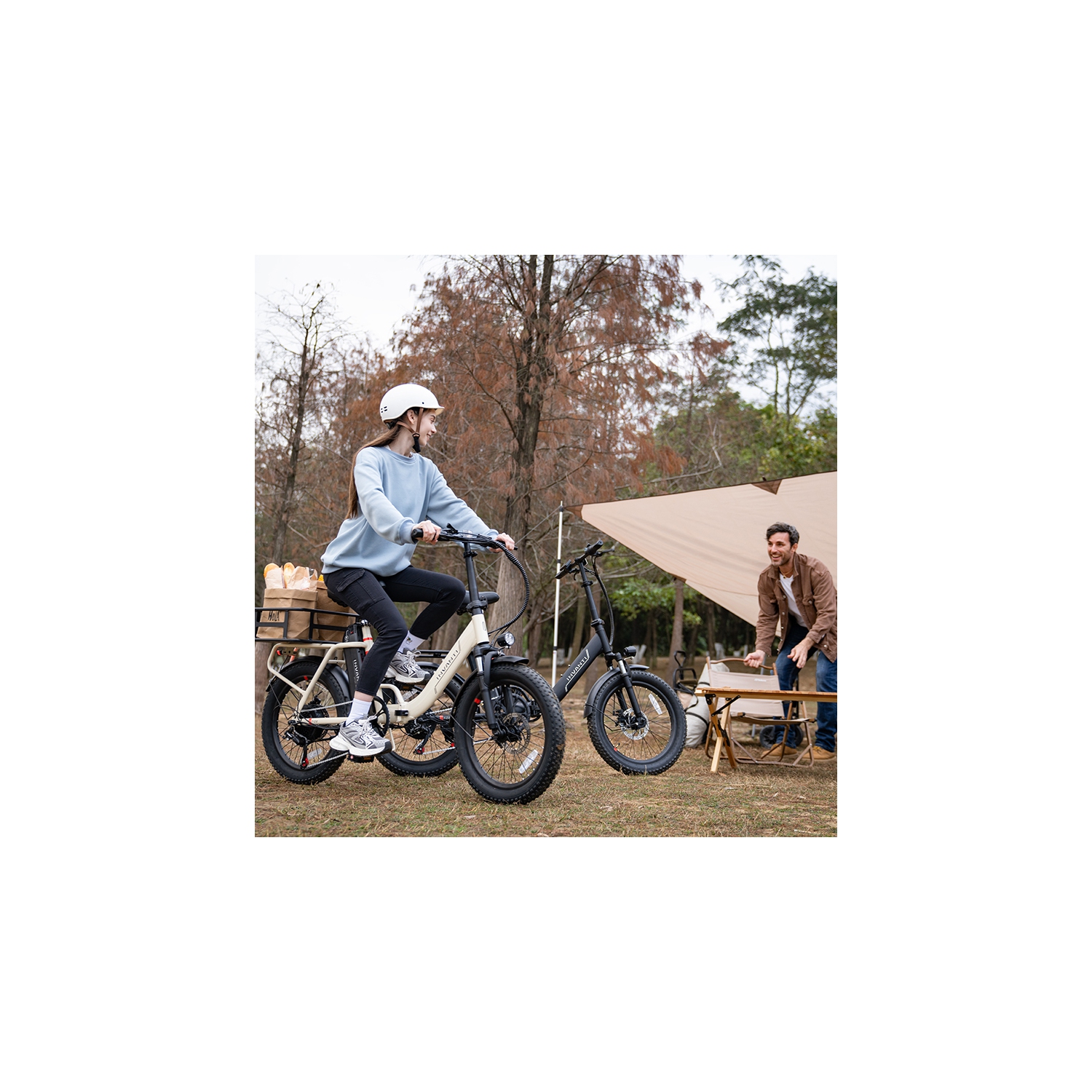 INVANTI Adult Folding E-Bike – 500W Motor, 72KM Max Range, 20"x3" Fat Tires, Front Suspension, 7-Speed Gear | Urban Commute & Off-Road Exploration