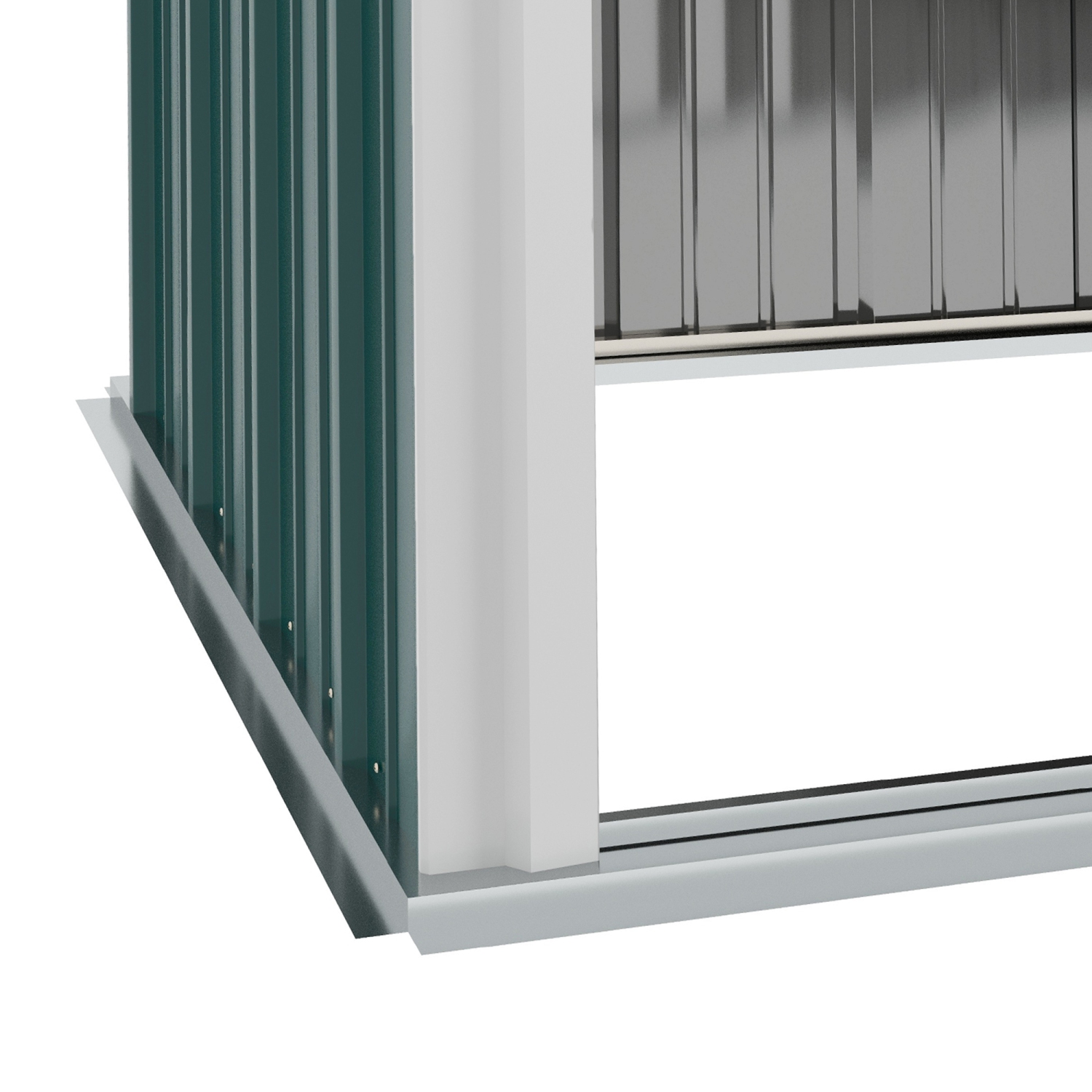 Remise extérieure Outsunny de 5 x 3 pi, remise de jardin en acier avec porte verrouillable simple et gants, rangement à outils pour la cour arrière,