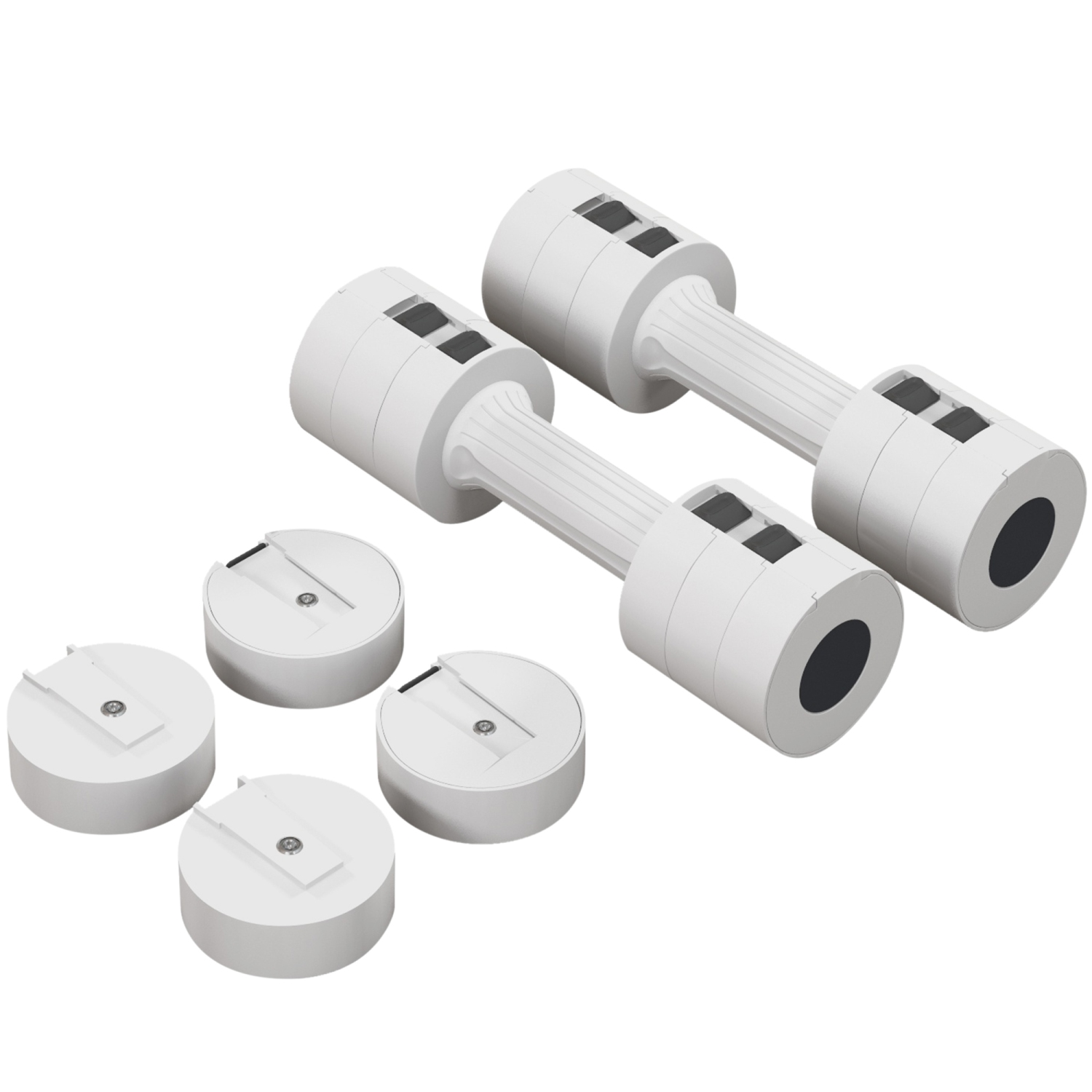 Ensemble de deux haltères réglables 11&nbsp;lb de Soozier, poids pour les mains avec 12 plaques de poids et poignées antidérapantes, pour hommes et