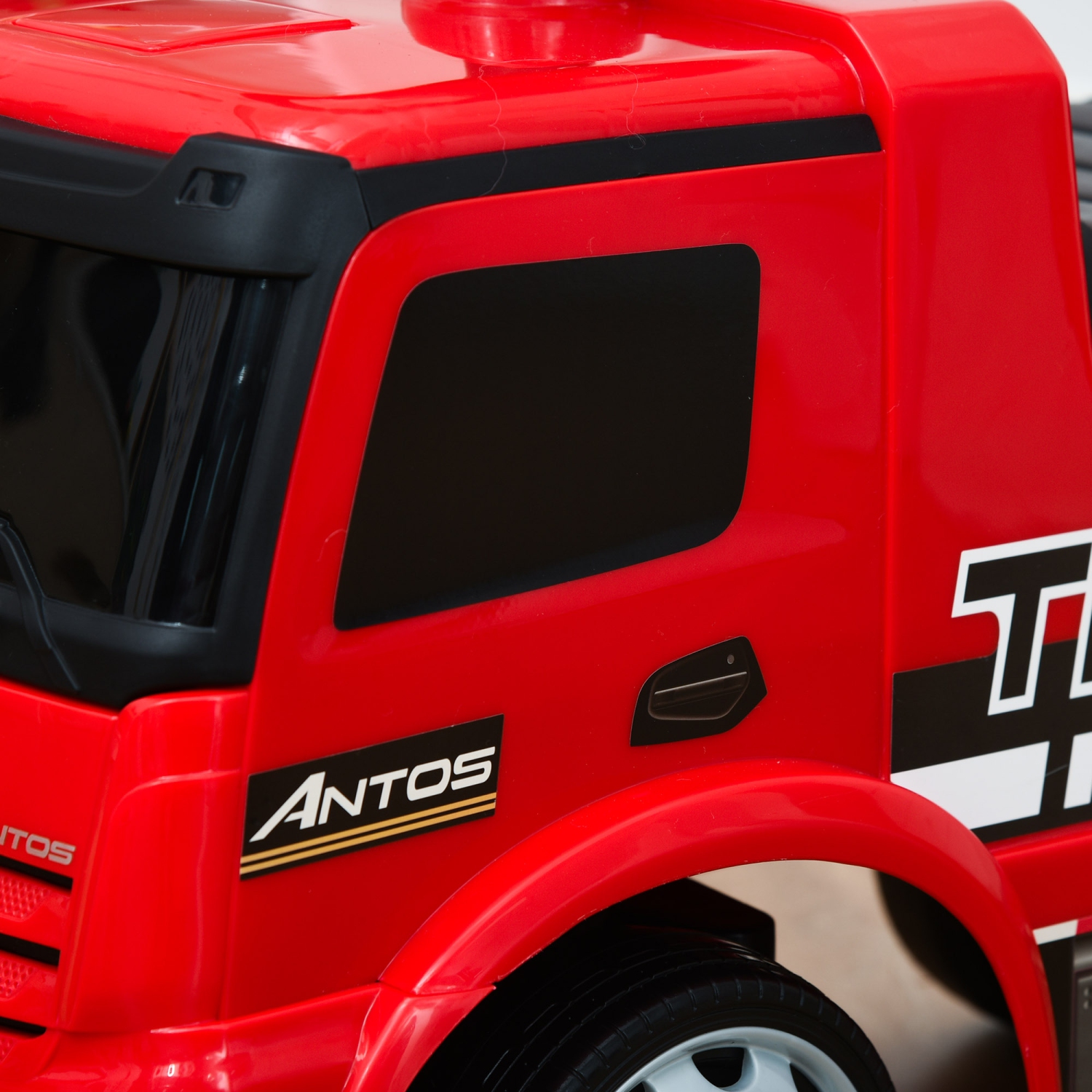 Voiture pour bébé homologuée Mercedes-Benz Antos de Qaba, jouet porteur pour enfants avec rangement sous le siège, coulisseau pieds-plancher avec