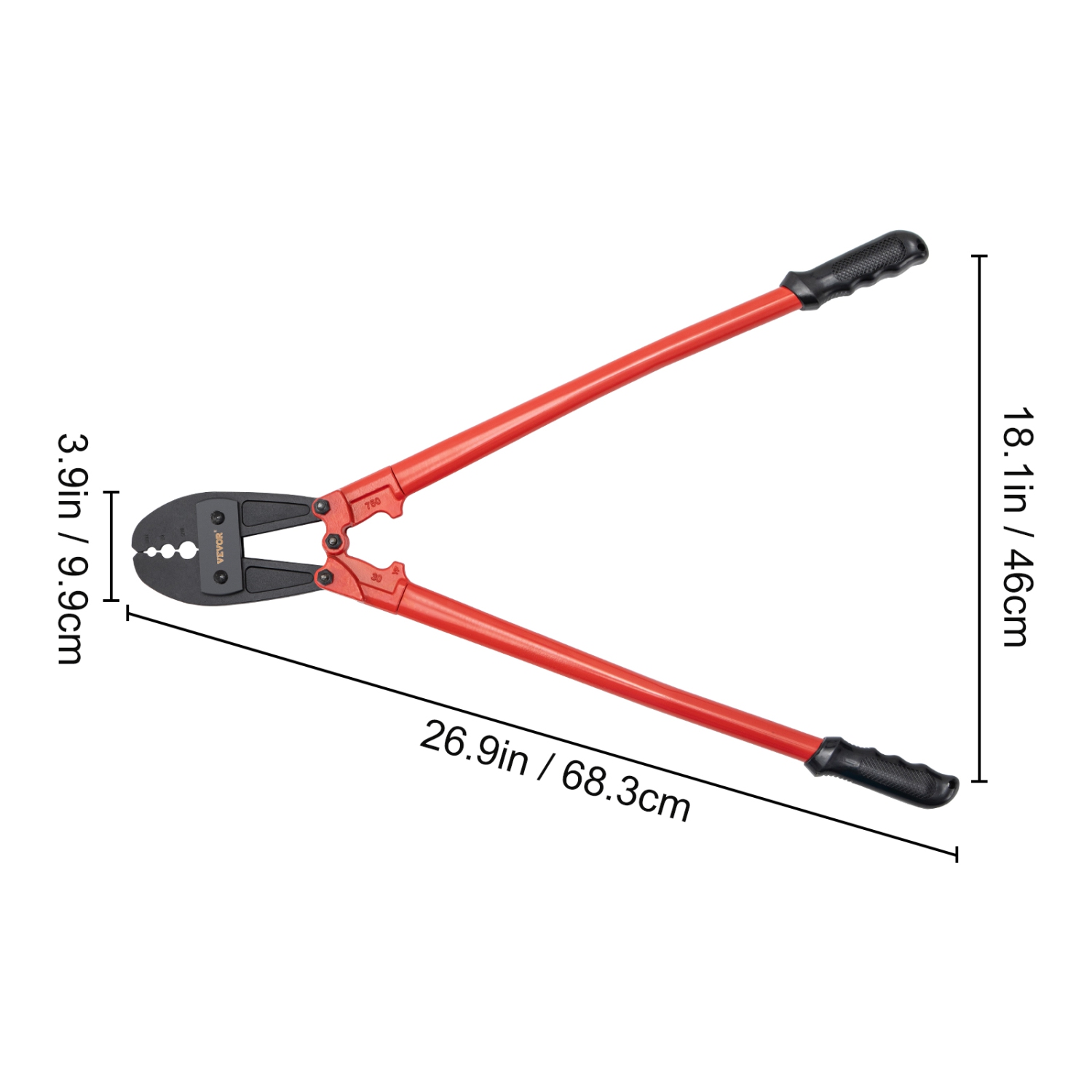 VEVOR 30" Hand Swager, Swaging Tool for 5/32", 1/4" and 5/16" Wire Rope Cable