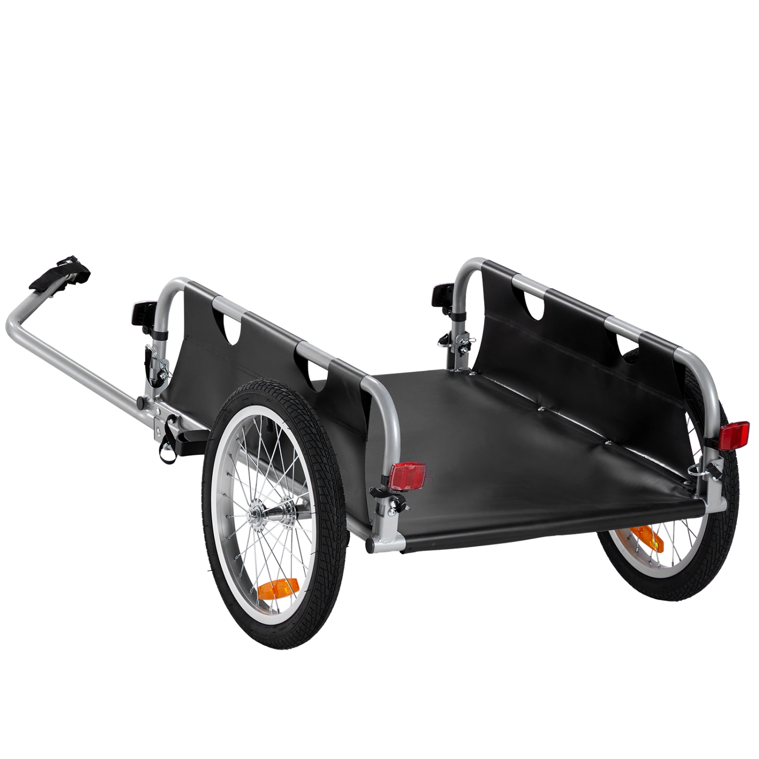 Remorque de vélo VEVOR, capacité de charge 100&nbsp;lb, chariot de vélo robuste, rangement compact pliable avec attelage universel, roues de