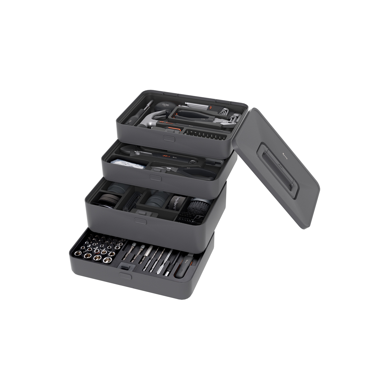 Trousse d'outils de réparation multifonction pour maison et auto et ouvriers de bois Trousse d'outils de ménage générale personnalisable idéale pour