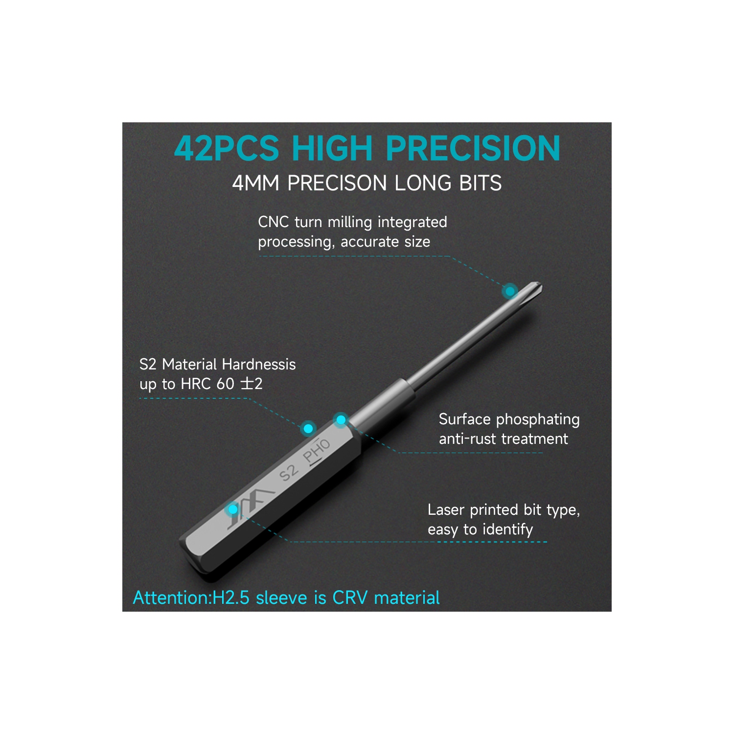 Jeu de tournevis de précision Jeu de 60 pièces Jeu de bricolage et de réparation pour PC Matériel pour téléphone électronique Réparation Montre