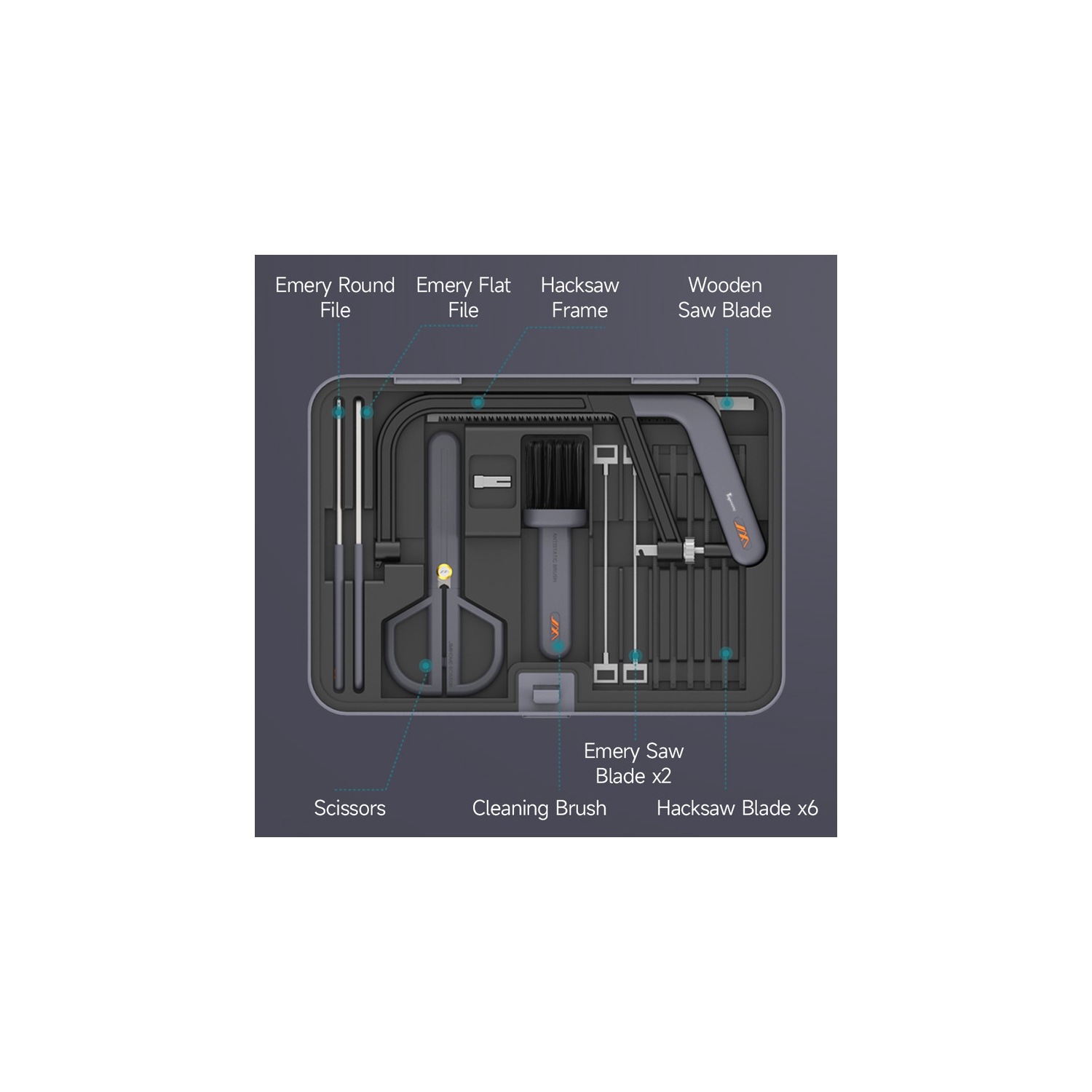 Trousse d'outils de réparation multifonction pour maison et auto et ouvriers de bois Trousse d'outils de ménage générale personnalisable idéale pour