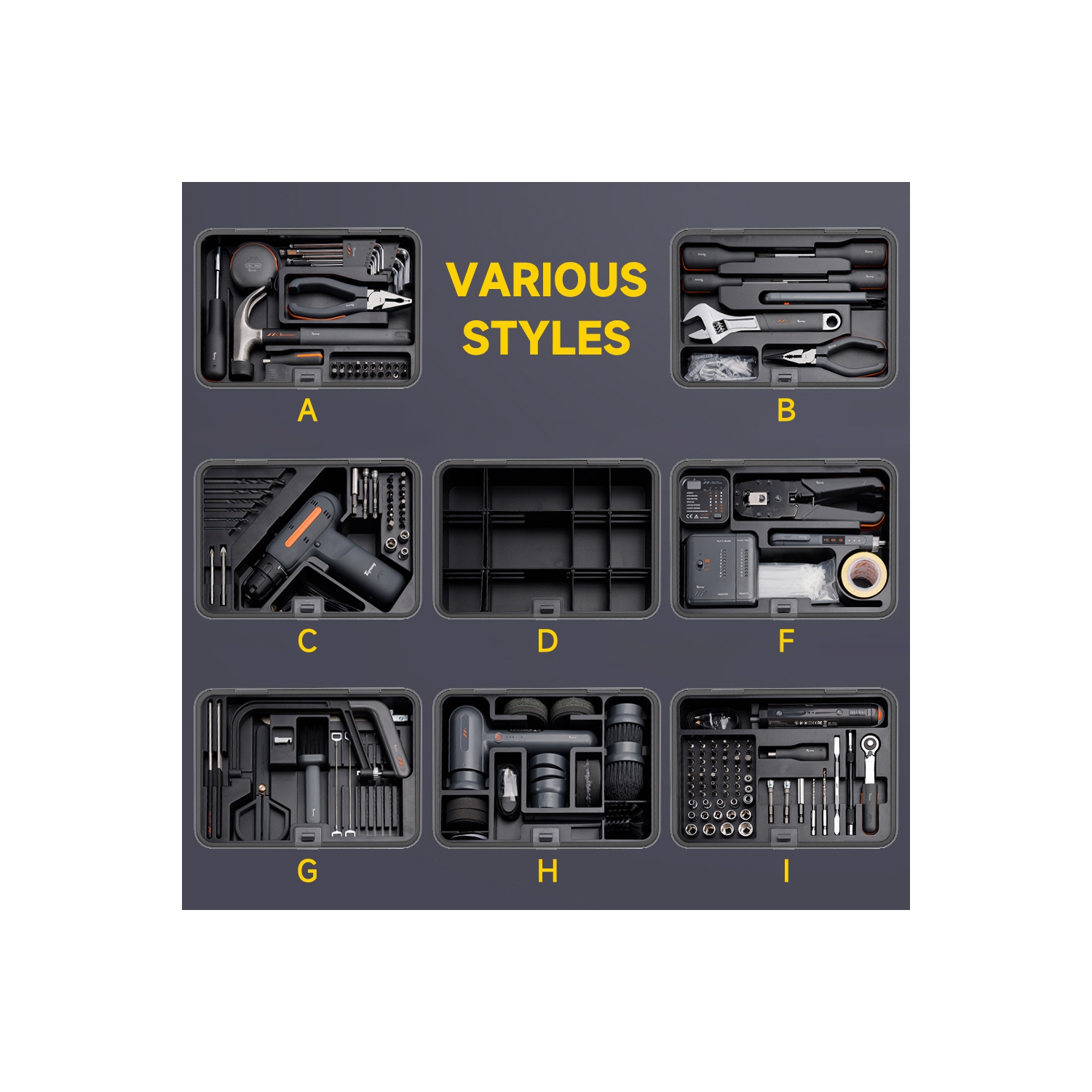 Multifunctional Home & Auto & Woodworkers Repair Tool Kit Customizable General Household Tool Kit Perfect for Homeowner Diyer Handyman