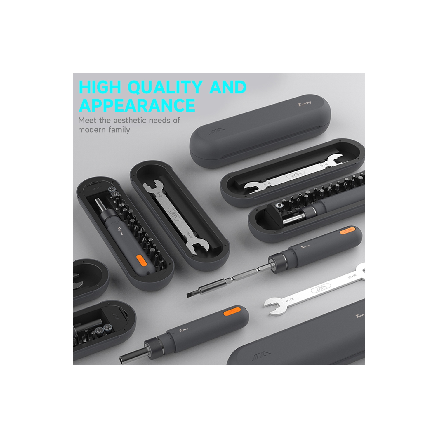 Jeu de tournevis à cliquet 28-en-1, couple de 50 Nm, tige télescopique, adsorption magnétique forte, 24 embouts de précision Clés ménagères,