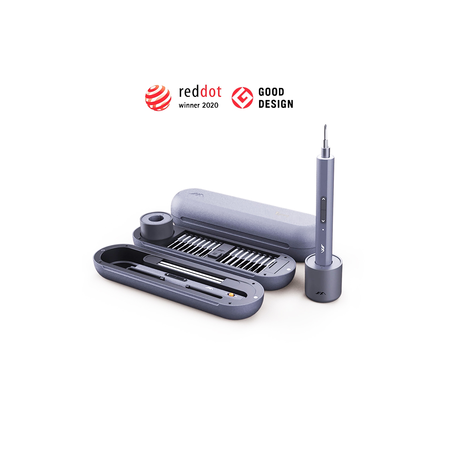 Rechargeable Mini Electric Screwdriver, 0.35N.m Torque, 30 Magnetic Drill Bits, 360° LED Lighting, Magnetic Storage, Perfect for Phone, Camera,