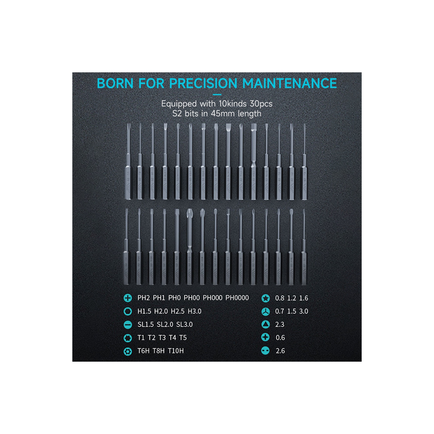 Rechargeable Mini Electric Screwdriver, 0.35N.m Torque, 30 Magnetic Drill Bits, 360° LED Lighting, Magnetic Storage, Perfect for Phone, Camera,
