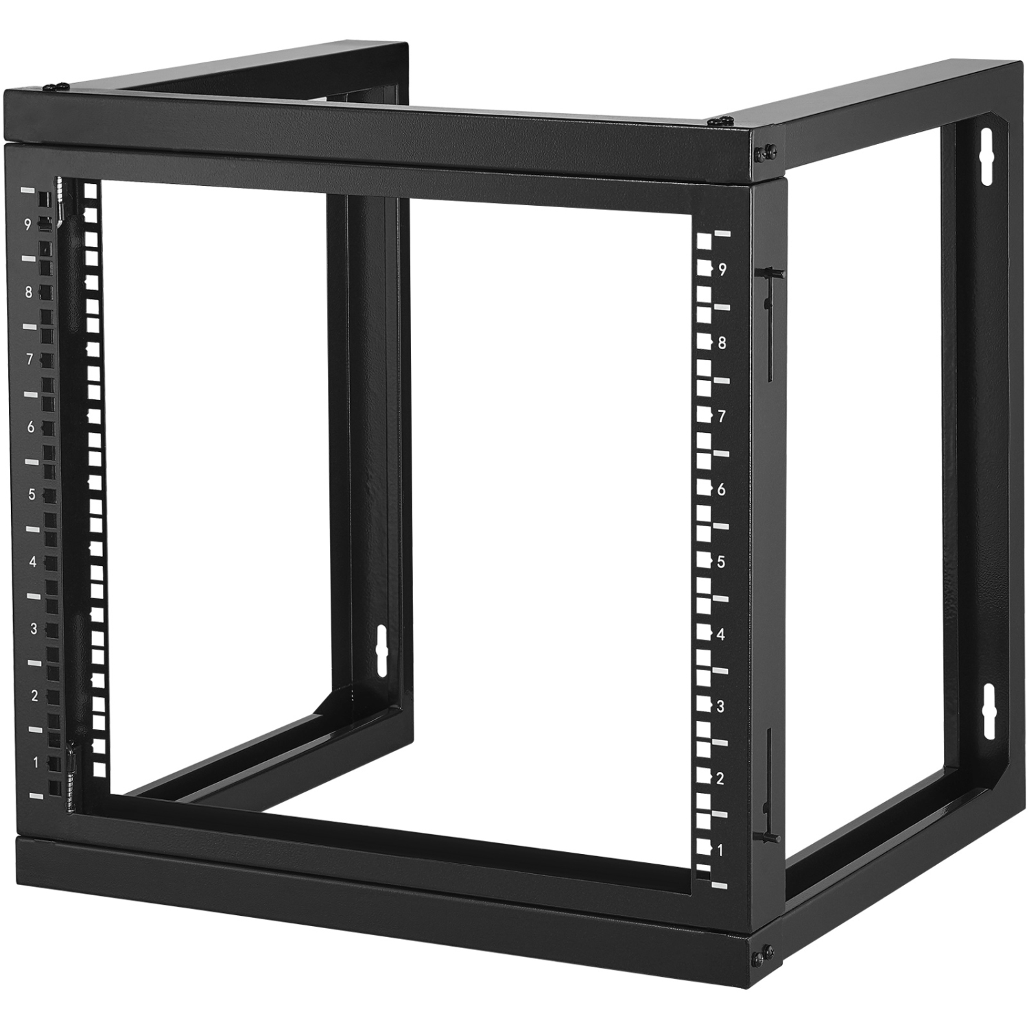 VEVOR 9U Wall Mount Rack, 150 lbs Max Load Capacity, Open Frame Server Network Rack with Cage Nuts Screws, Carbon Steel 20.9 x 17.7 x 20.5" for 19"