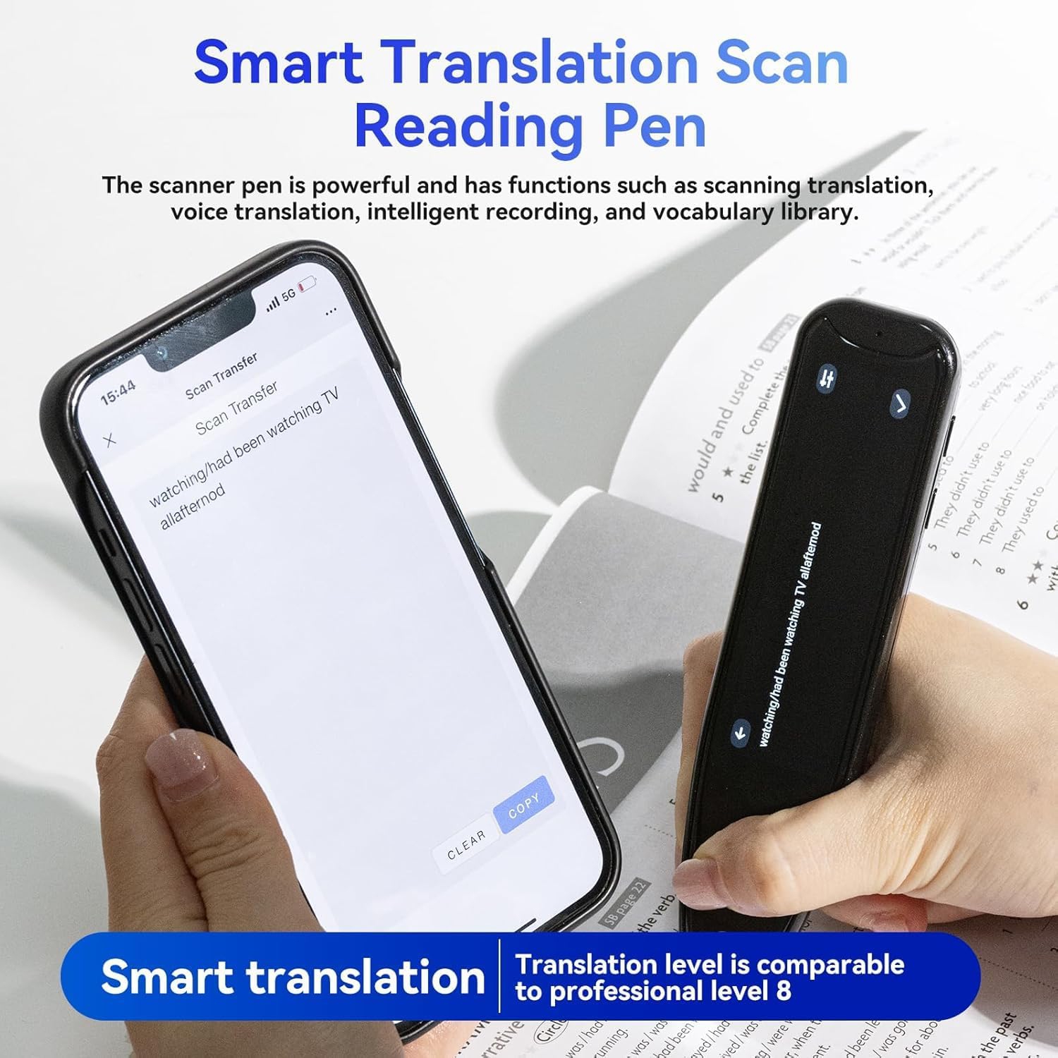 Translation Scanner Pen, Dyslexia Translation Pen, OCR Scanning Device, Text to Speech Reading Pen,