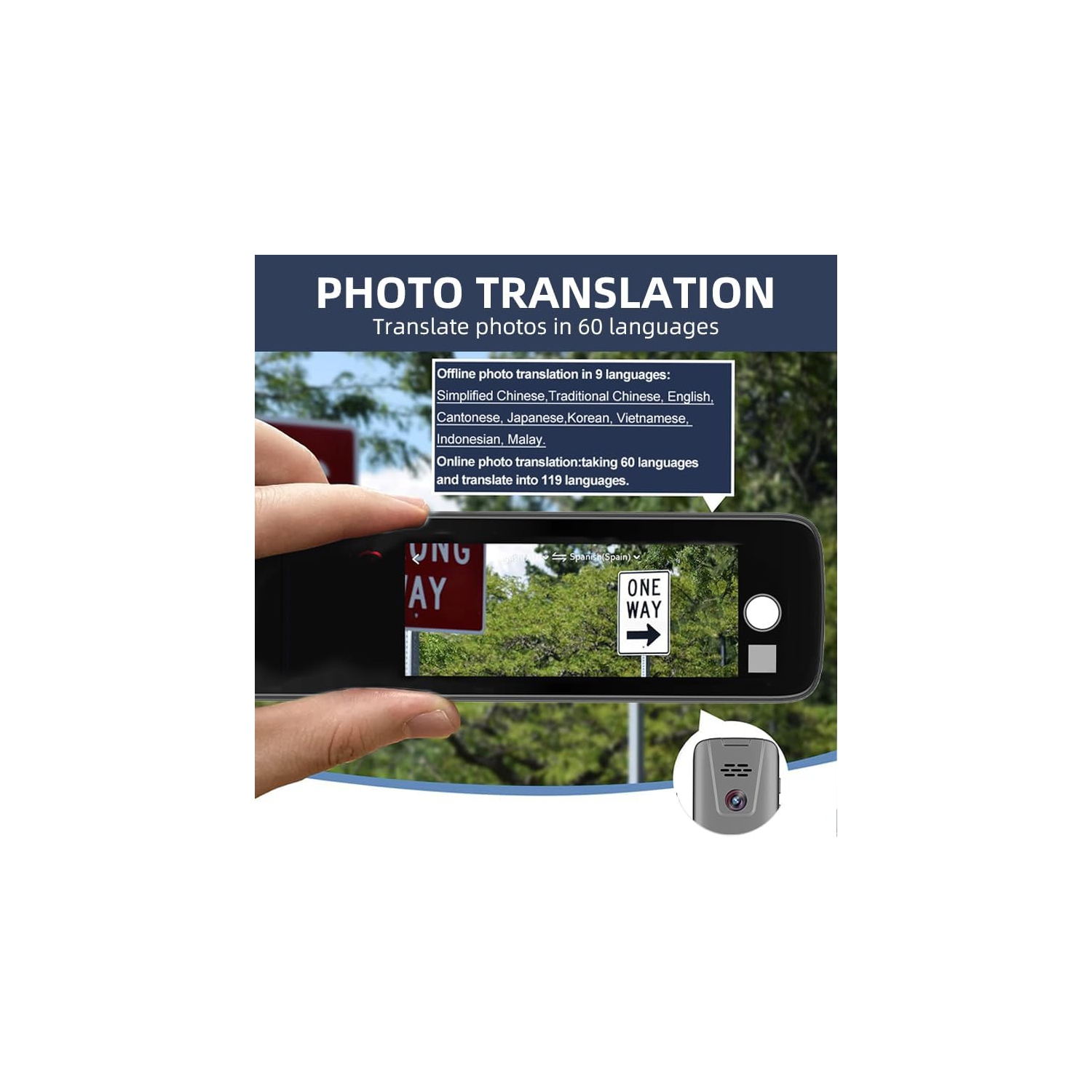 AI scanning translation reading pen, language translation device without WiFi, instant voice translator, simultaneous interpretation for business