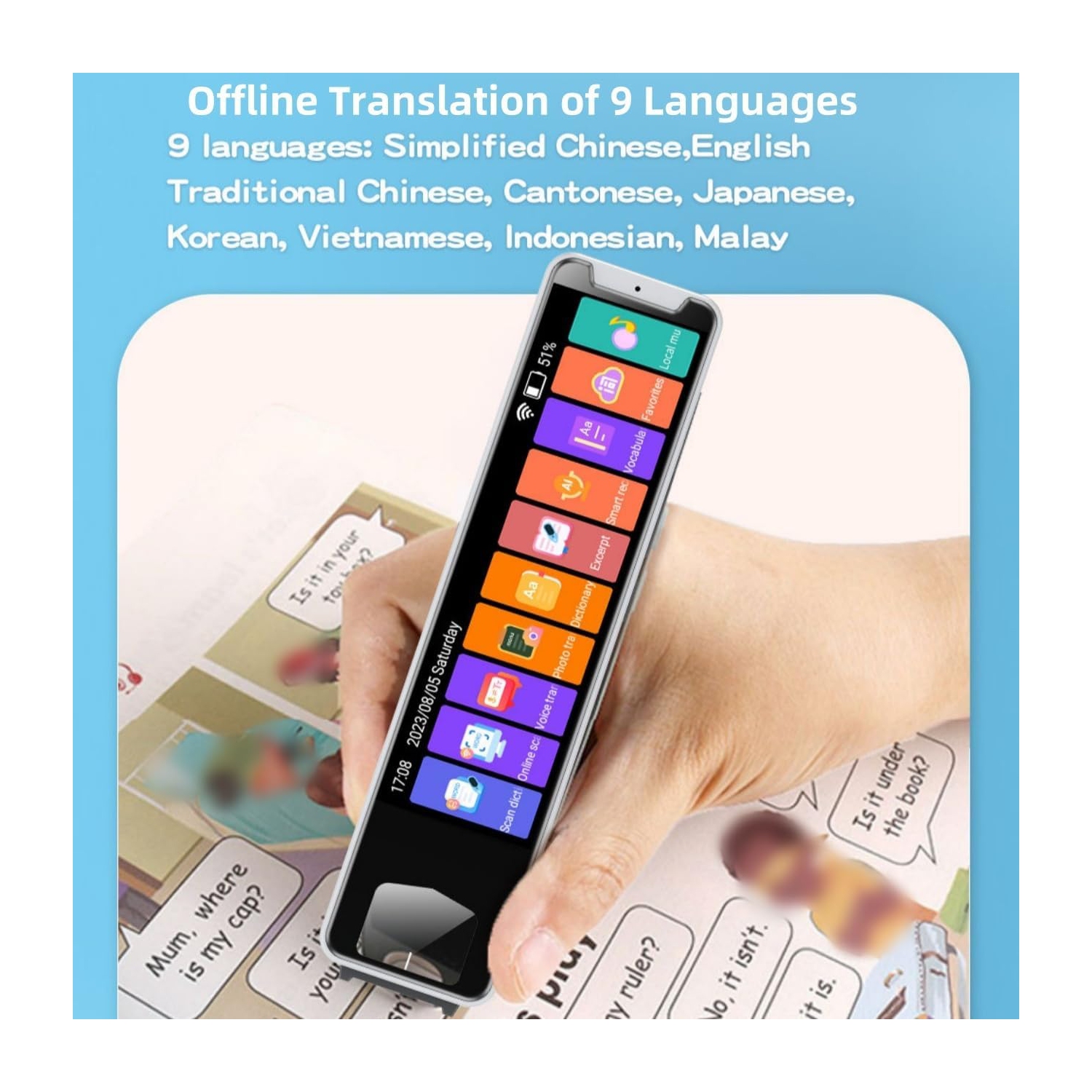 Pen Scanner Function OCR Digital Scanning Translator Smart Pen Reader 134 Languages Translation Scanning Reading Pen