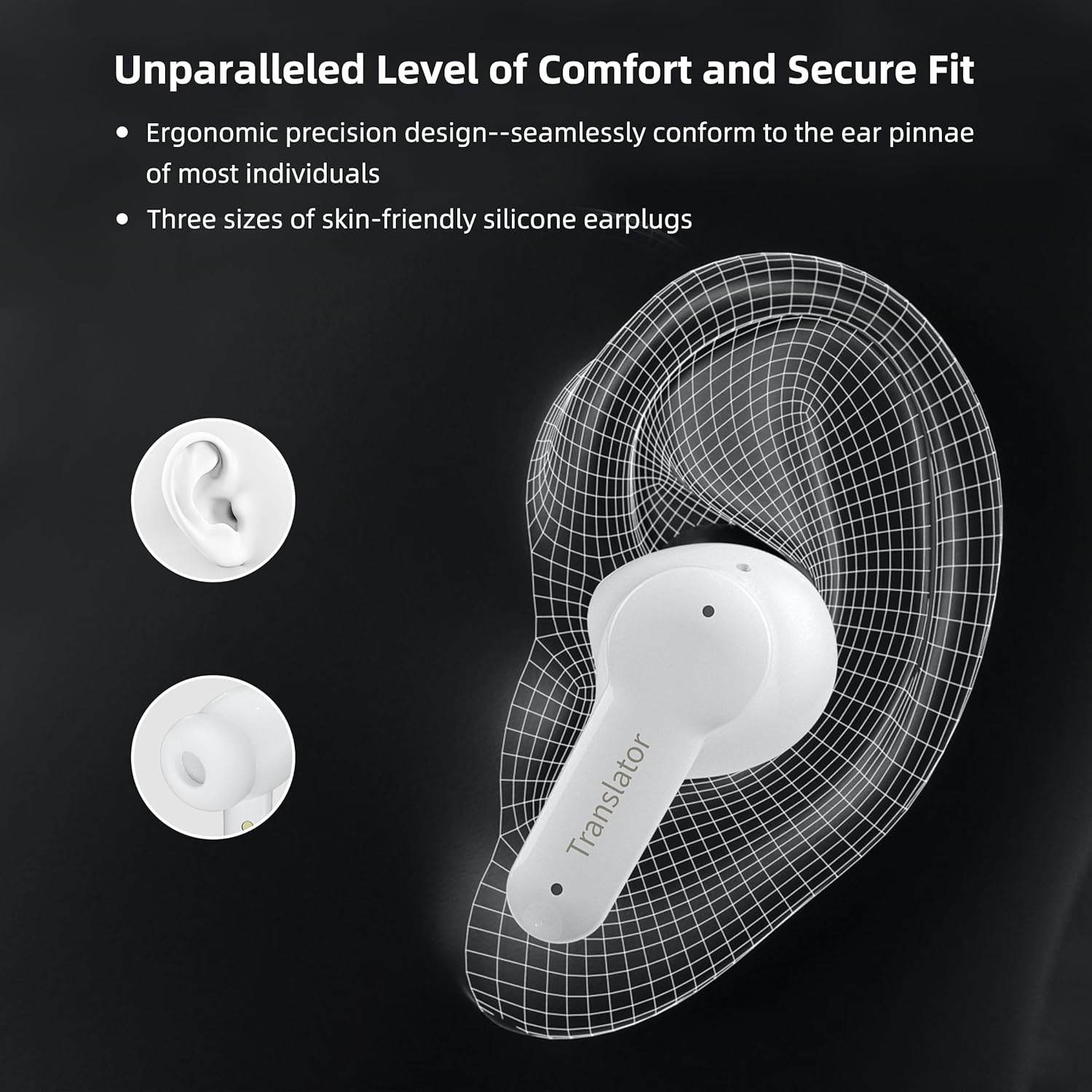 M3 Offline AI Translator Earbuds Support 144 Languages ​​and Accents Translation Portable Translation Device AI Translation Earbuds