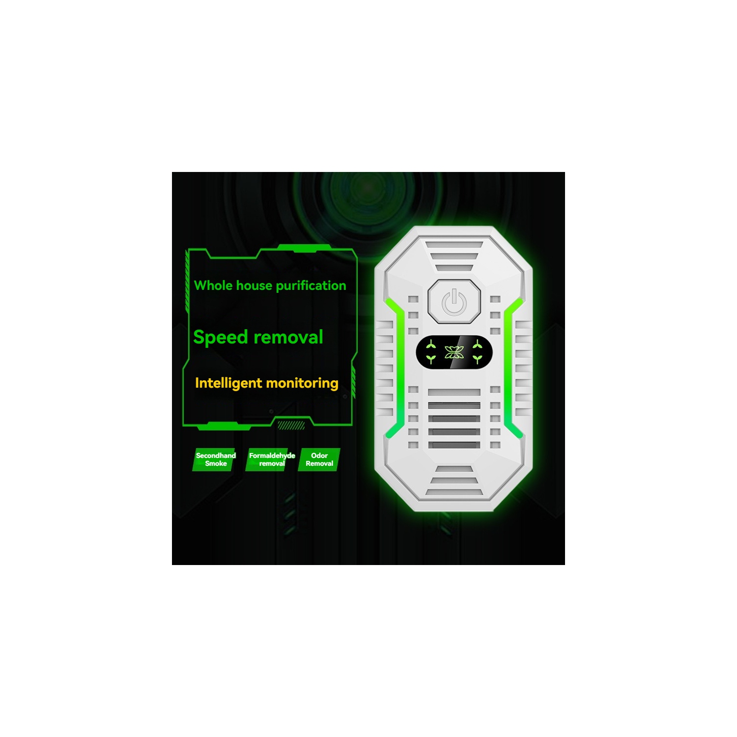 Negative ion mini air purifier, remove odor, remove smoke, remove methanol, deodorize, freshen the air purifier for room, kitchen and bathroom