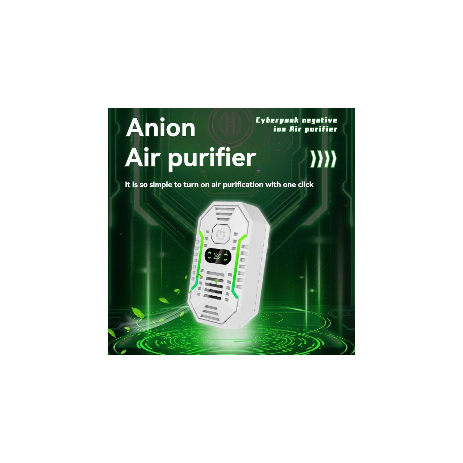 Negative ion mini air purifier, remove odor, remove smoke, remove methanol, deodorize, freshen the air purifier for room, kitchen and bathroom