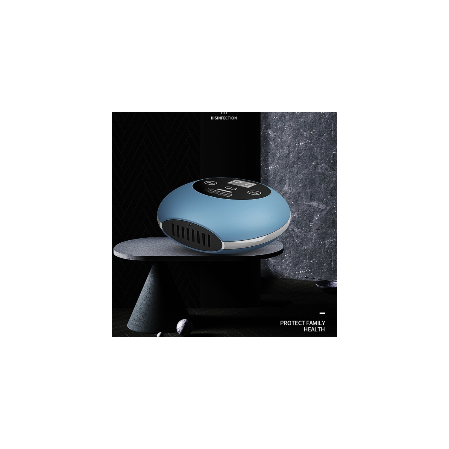 Methanol removal air purifier | 360° all-round deodorization and formaldehyde removal | Digital display | Mini ozone generator for wardrobes, shoe