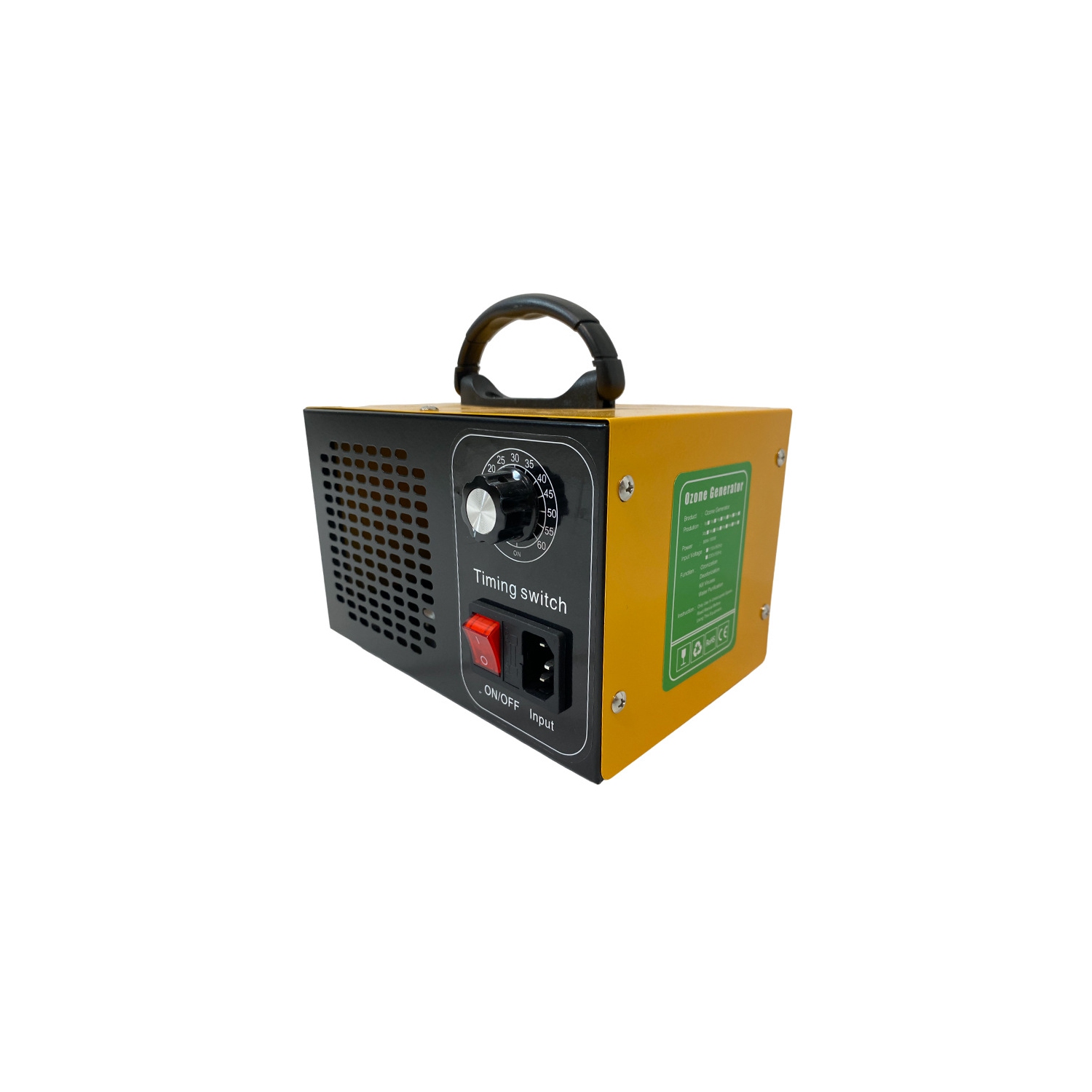 Générateur d'ozone puissant – Minuterie de 60 minutes | Couvre 120 m2 d'espace | Élimine les moisissures, les allergènes et les odeurs tenaces,