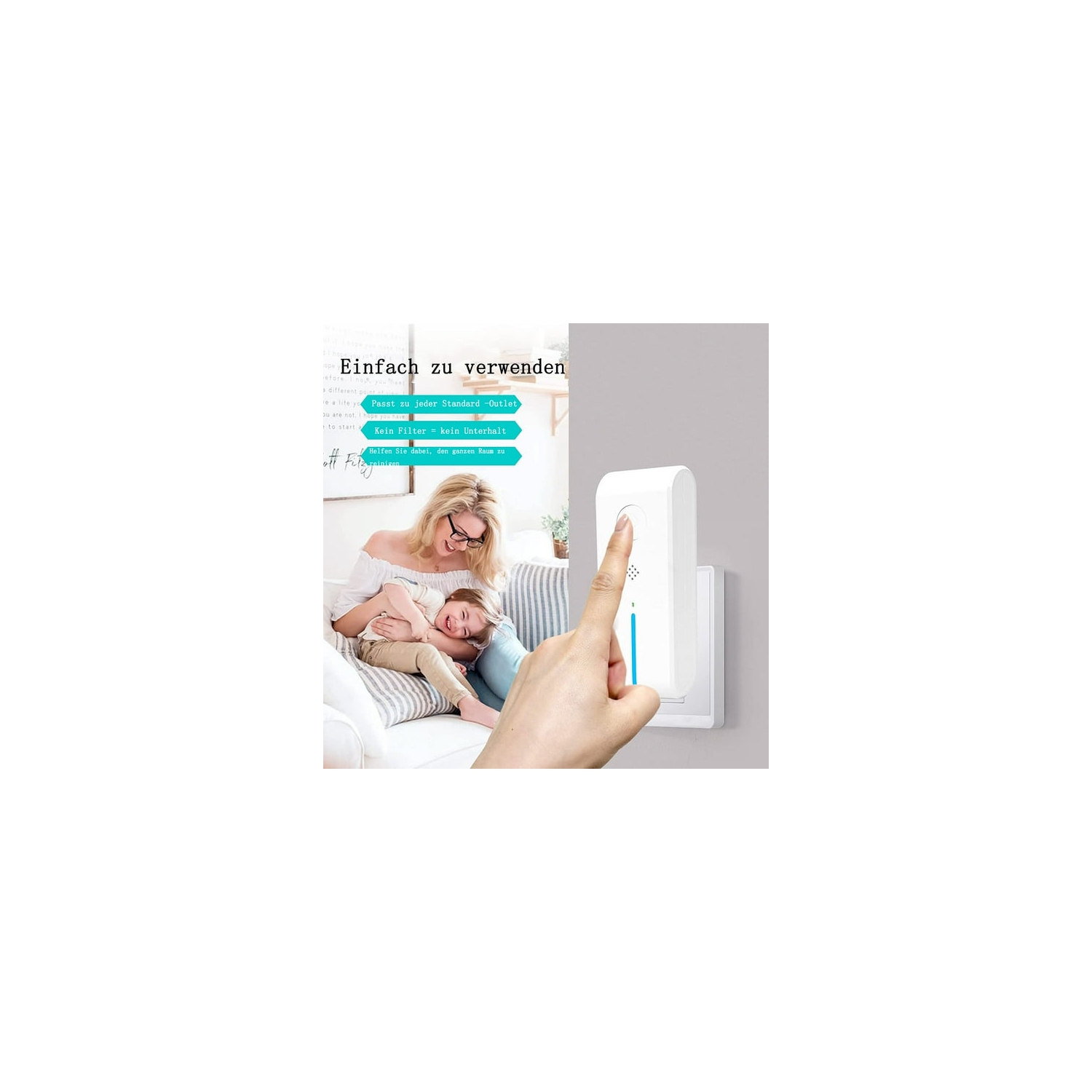 Household air purifier disinfector negative ion air purification UV ultraviolet disinfection dual-purpose smoke removal, dust removal and