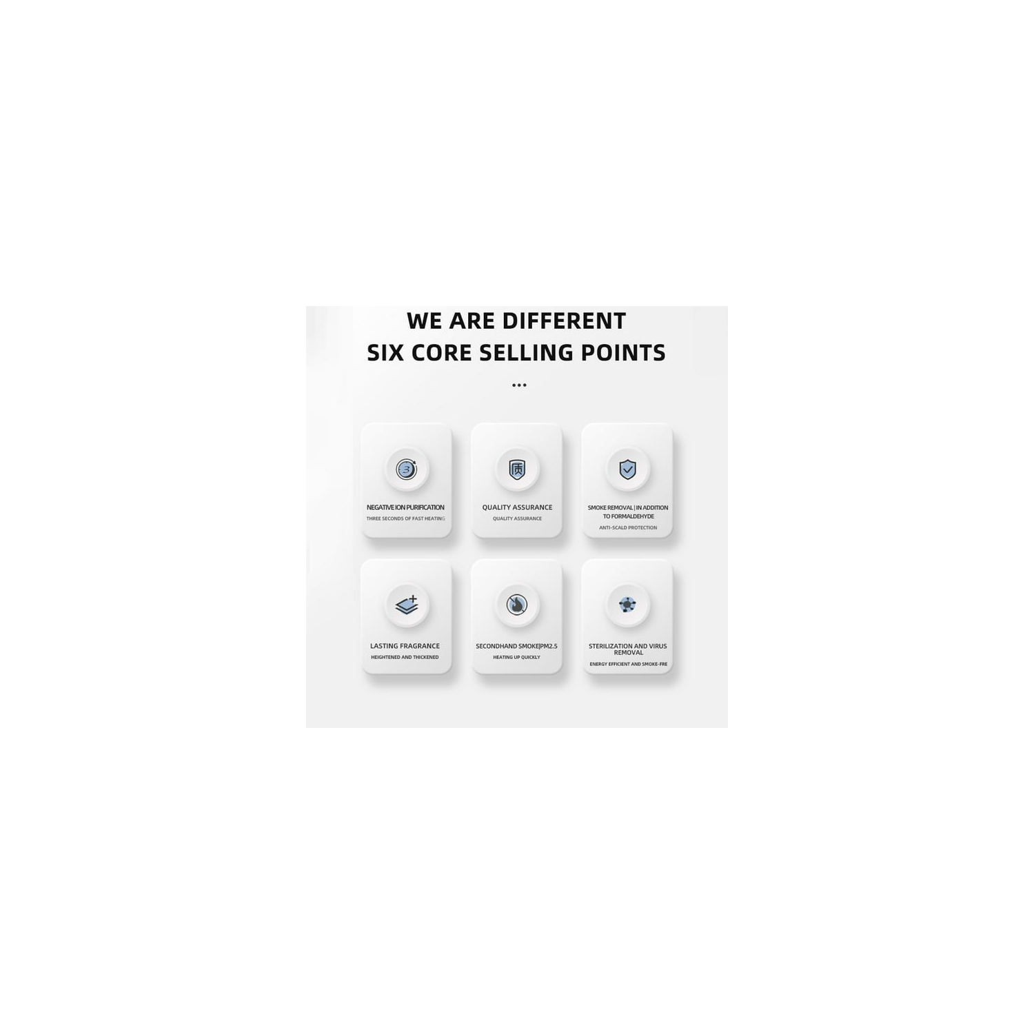 Mini air purifier, car filter, home purifier - fast 10-minute purification, portable and quiet, one-button operation - ideal for home, office and