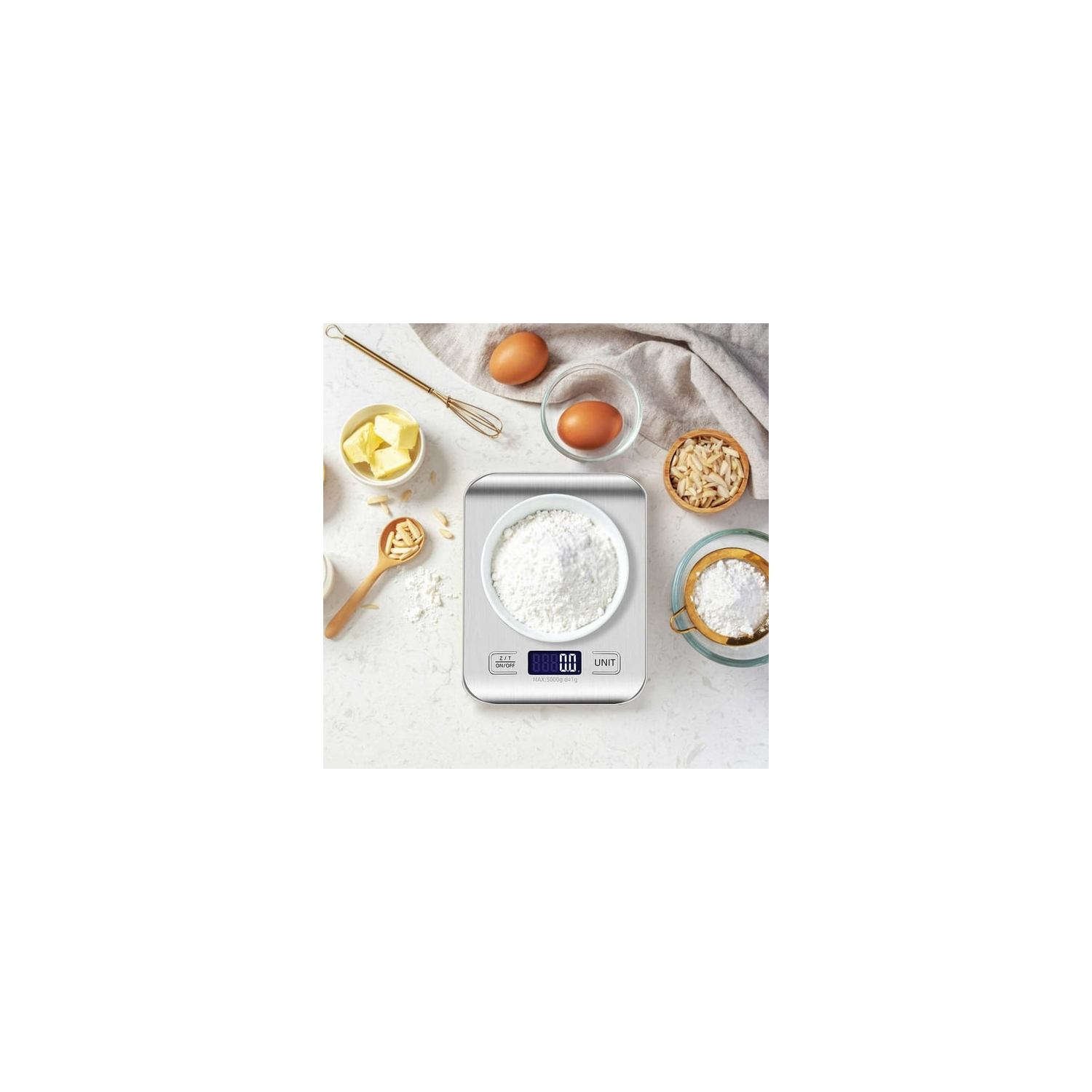 Household stainless steel kitchen small electronic charging food baking scale baking scale