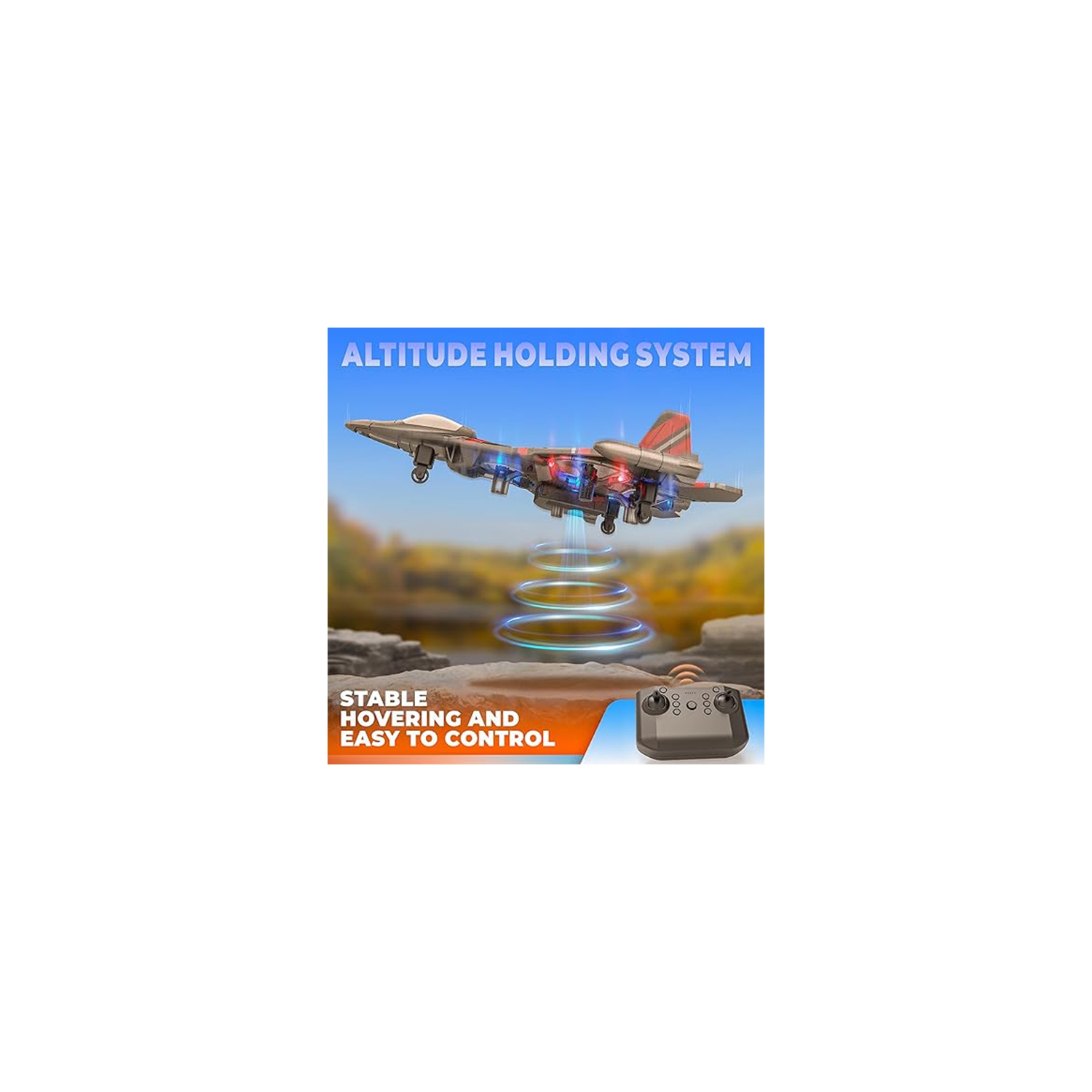 Avion téléguidé maxxus 2.4G 6CH avec avion volumétrique 360° avec capteur de gravité – planeur en mousse EPP, avion télécommandé