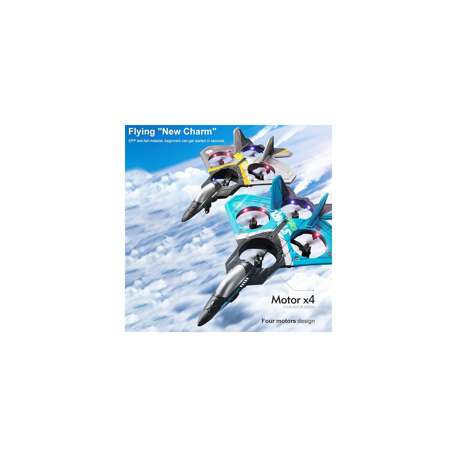 Avion téléguidé maxxus 2.4G 6CH avec avion volumétrique 360° avec capteur de gravité – planeur en mousse EPP, avion télécommandé