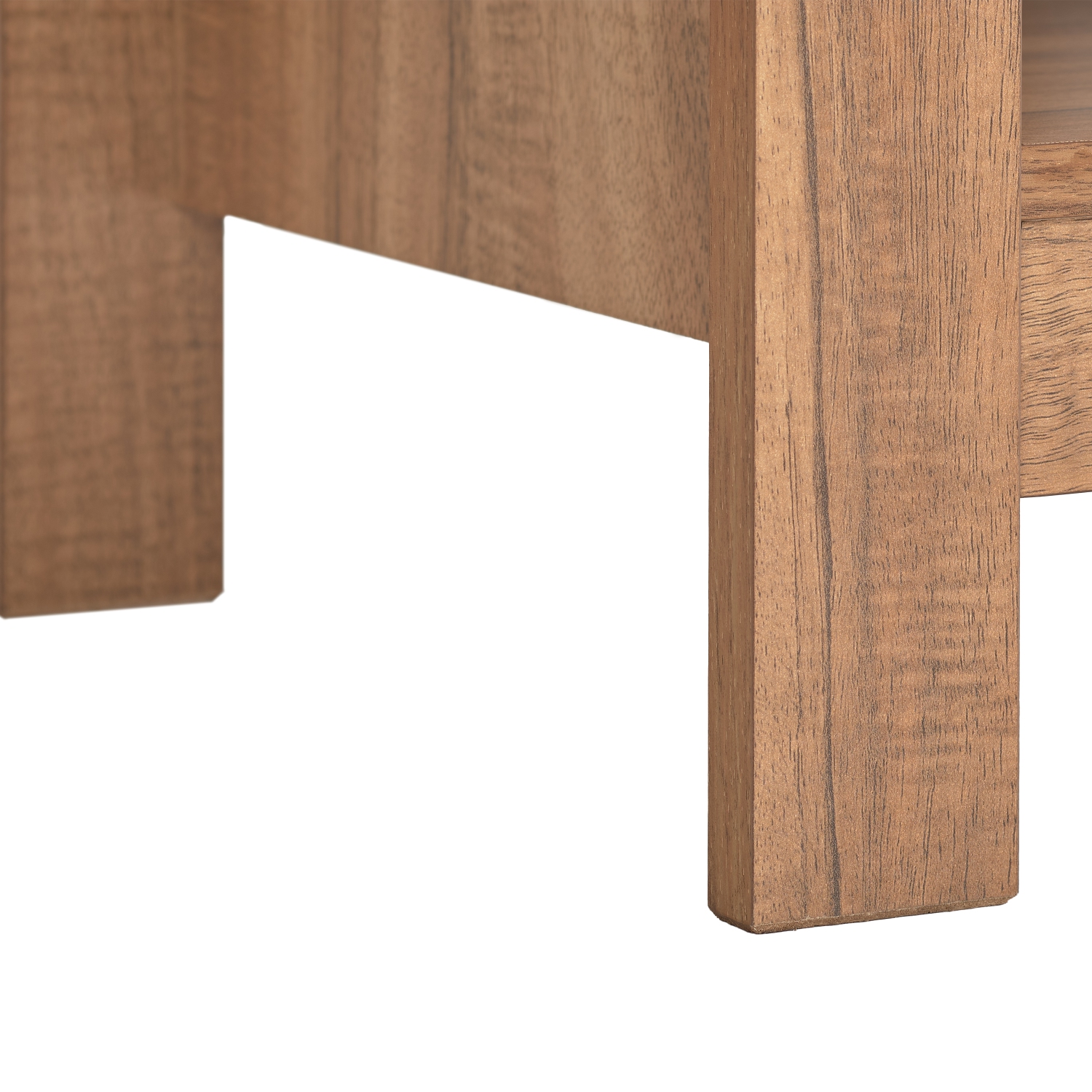 Meuble en bois Norio de Corliving pour téléviseur de 75&nbsp;po et moins avec tablettes de rangement ouvertes, console multimédia moderne pour le