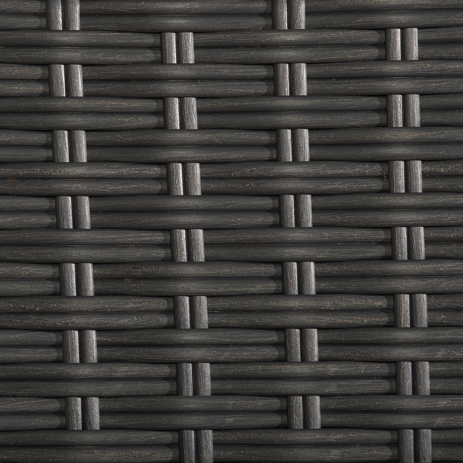 Table d'appoint carrée en osier de résine gris Solterra de CorLiving avec dessus en verre