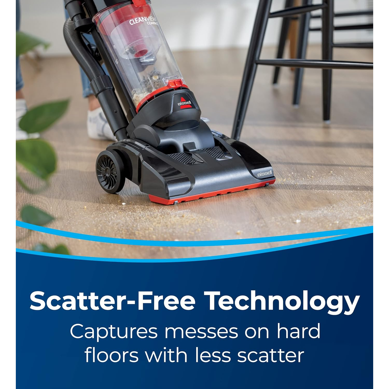 BISSELL CleanView Compact Upright Vacuum, 3508B Red