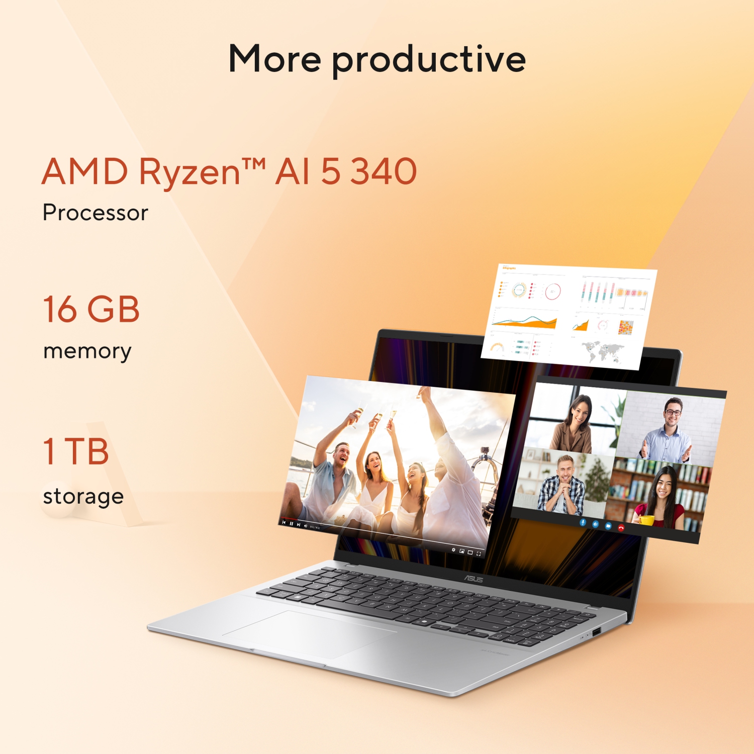 Portable VivoBook 16 Copilot+ PC d'ASUS