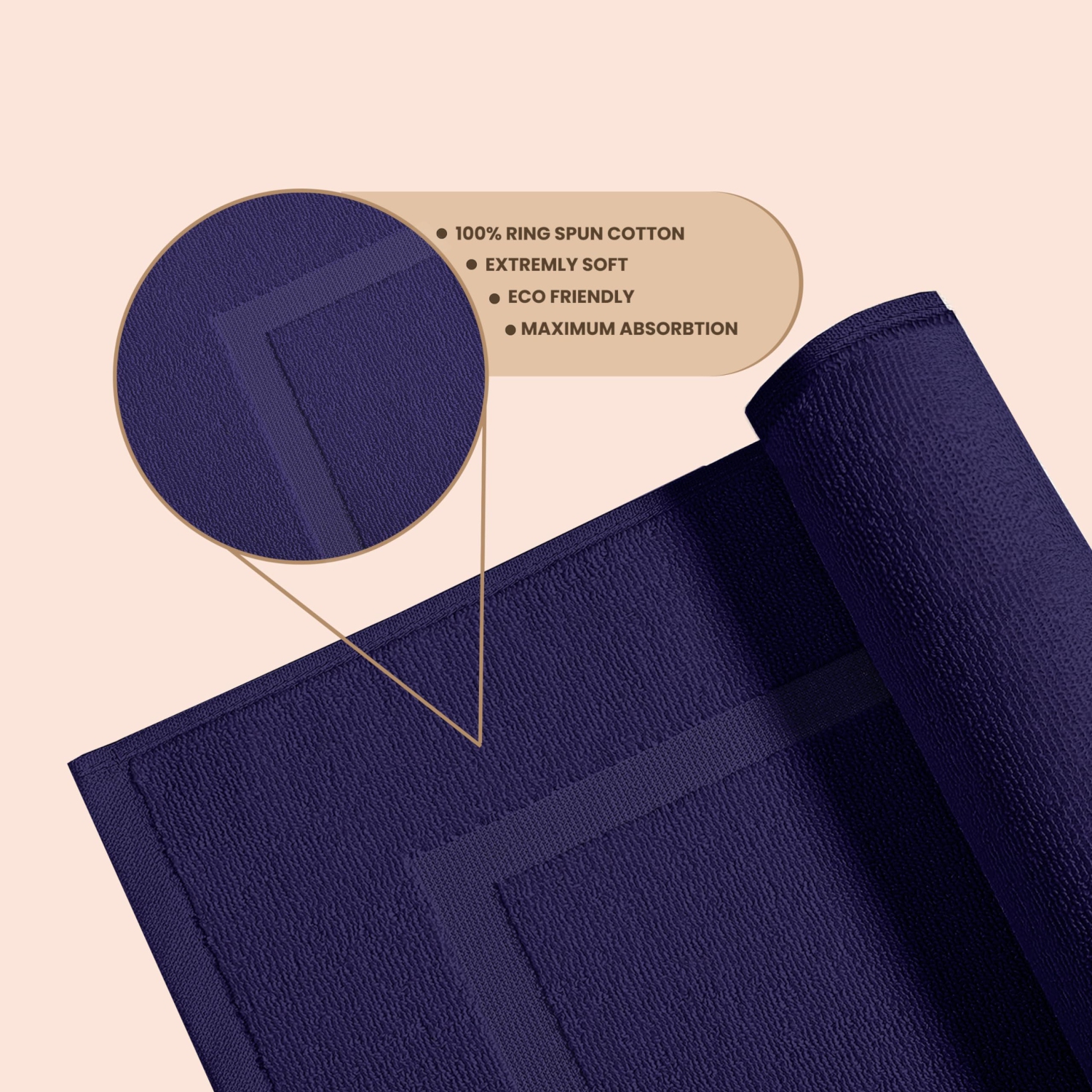 Tapis de bain Canadian Linen Yukon, paq. 2, 20�x 34�, léger, séchage rapide, cadre cadre photo, tapis de bain en coton [pas tapis de salle de bain],